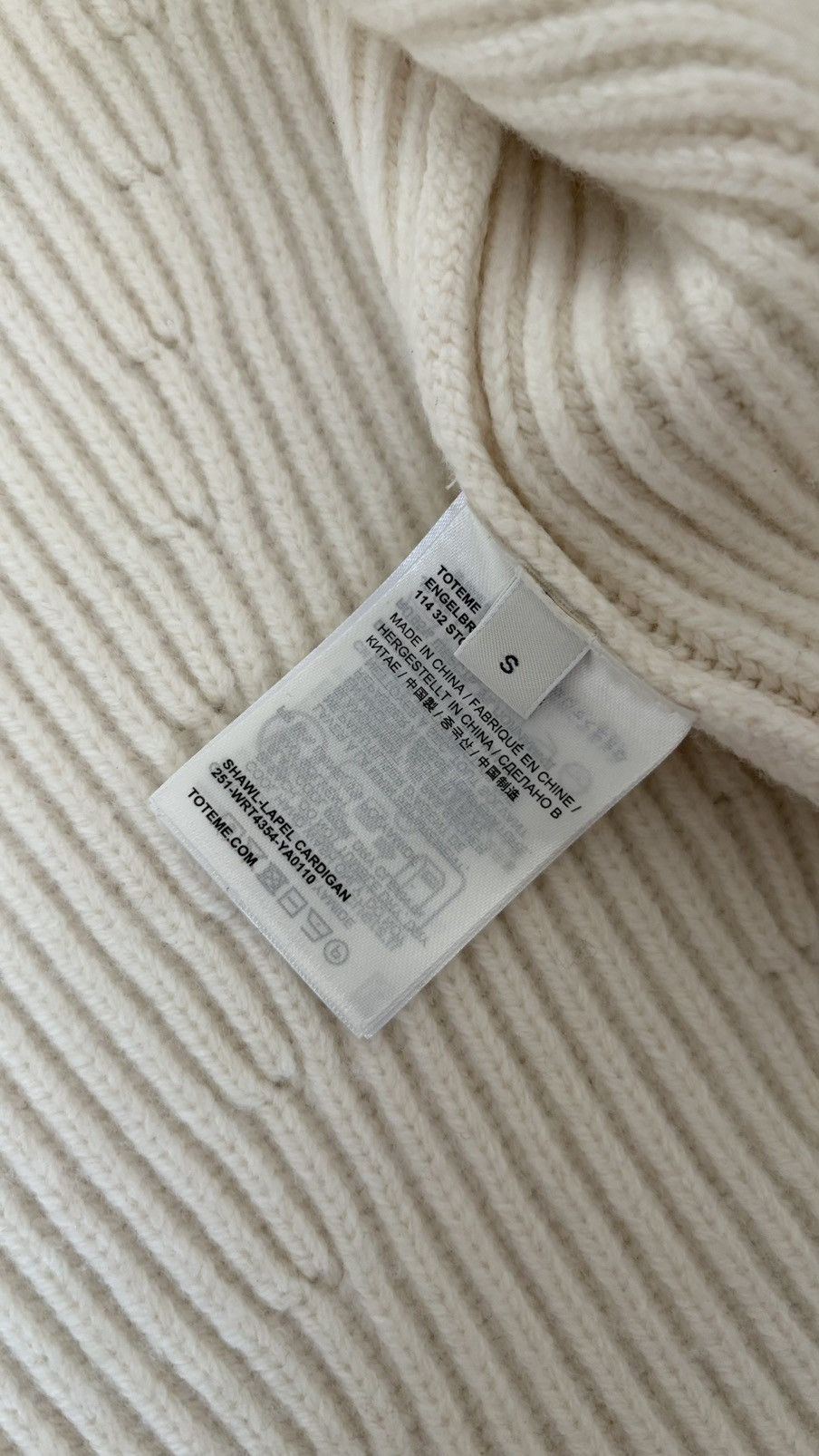 Toteme Cream wool cardigan Size S / US 4 / IT 40 - 5 Thumbnail