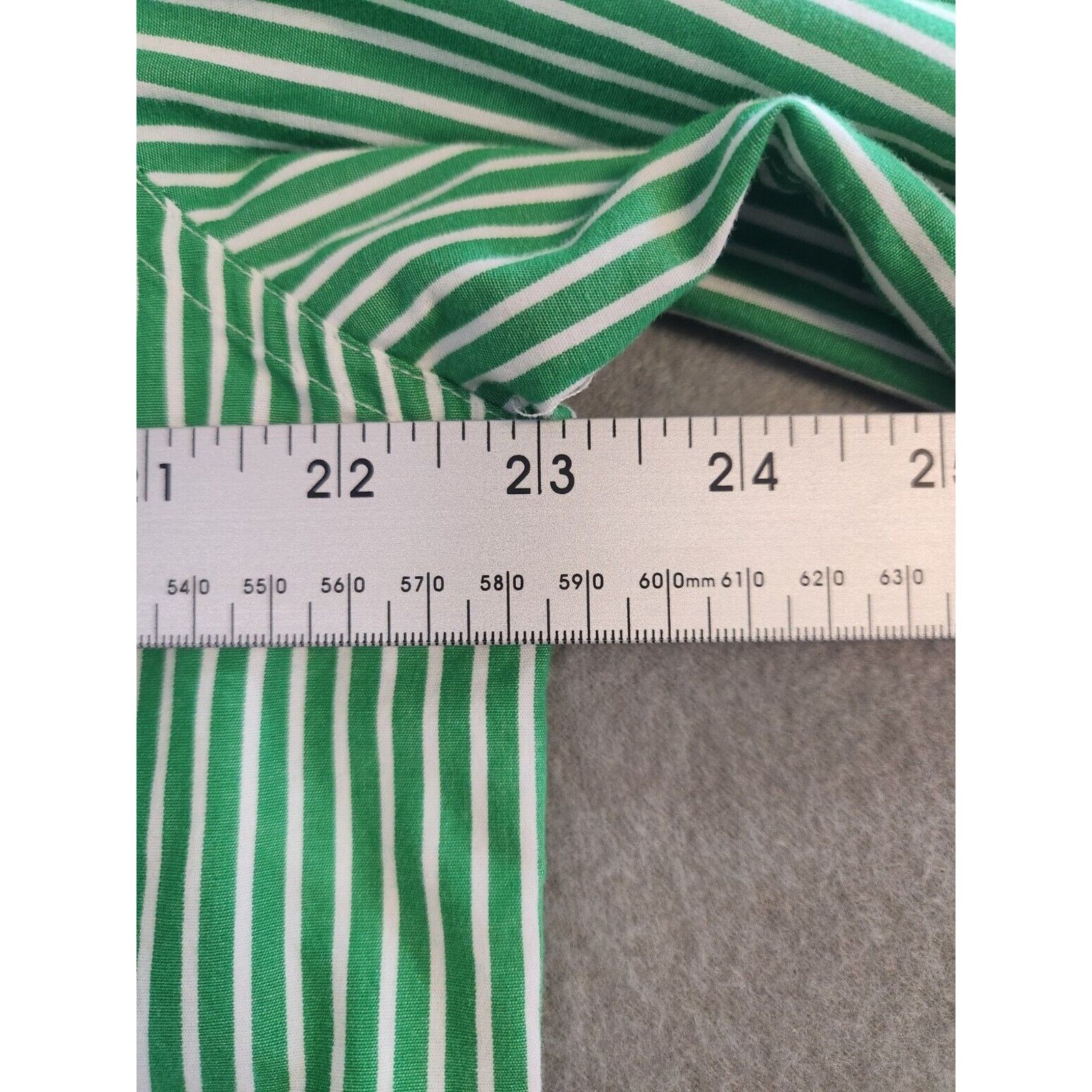 Chaps Mens Chaps Long Sleeve Green Striped Button Front Shirt Size US M / EU 48-50 / 2 - 6 Thumbnail