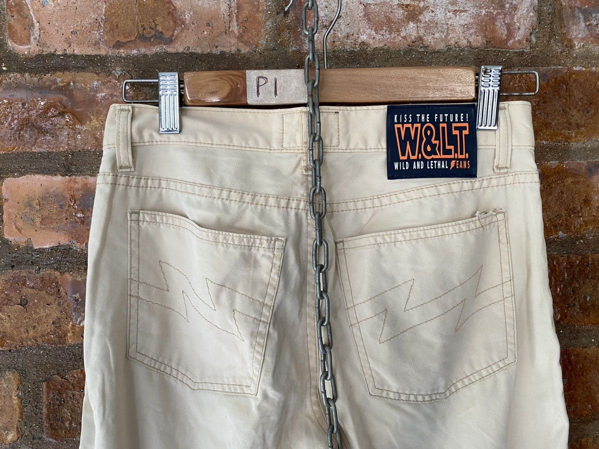 W&LT × Walter Van Beirendonck 2000s W&LT leg hagi cream pants Size US 27 - 11 Thumbnail