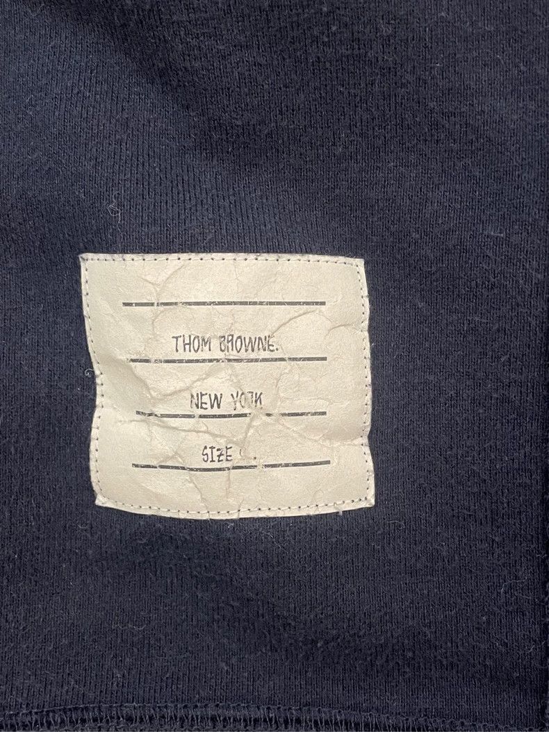 Thom Browne Thom browne Dark blue four-striped round-neck sweatshirt 25 Size US XS / EU 42 / 0 - 5 Thumbnail