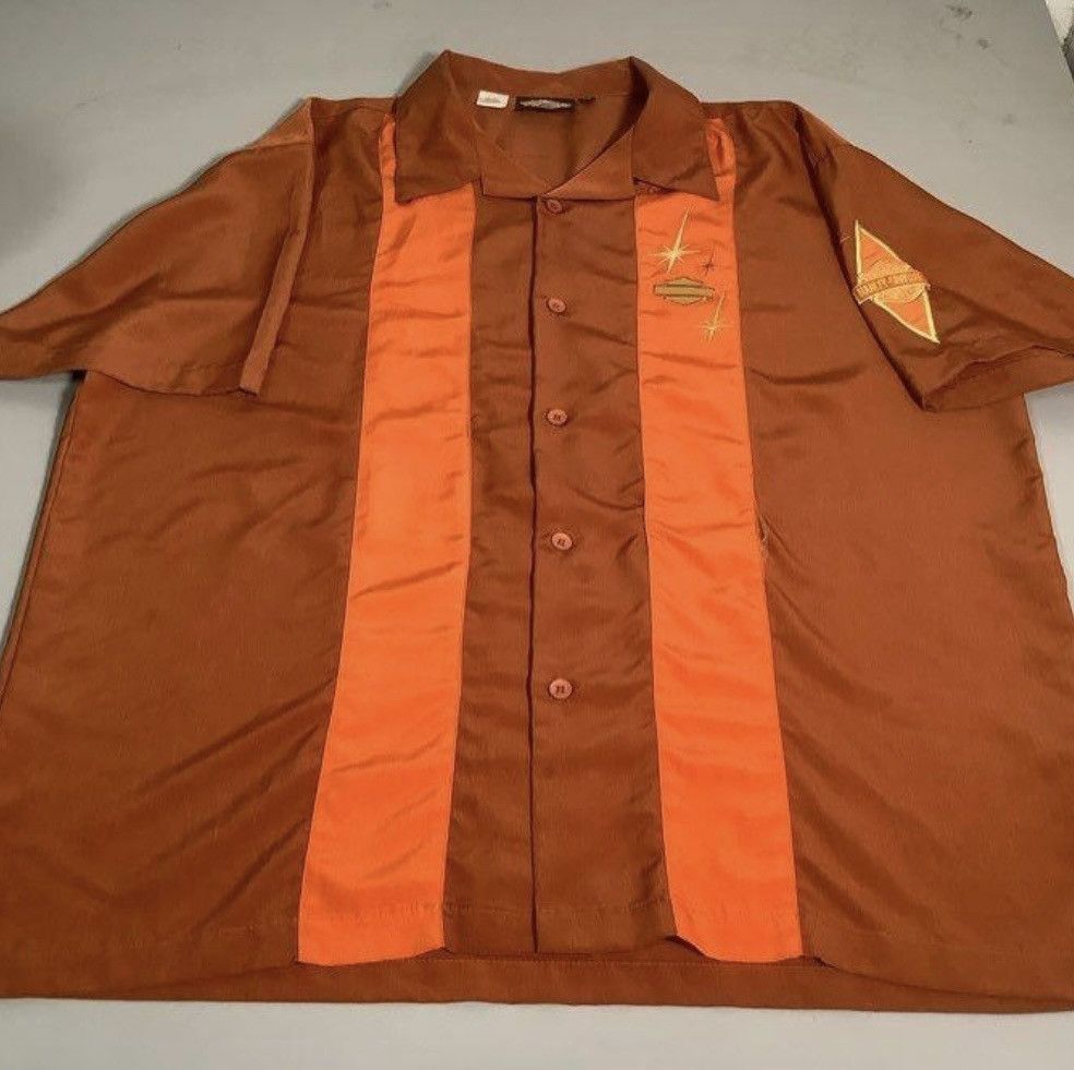 Harley Davidson × Vintage Vintage Harley Davidson Bowling Shirt. Front and Back Logos Size US XXL / EU 58 / 5 - 2 Thumbnail