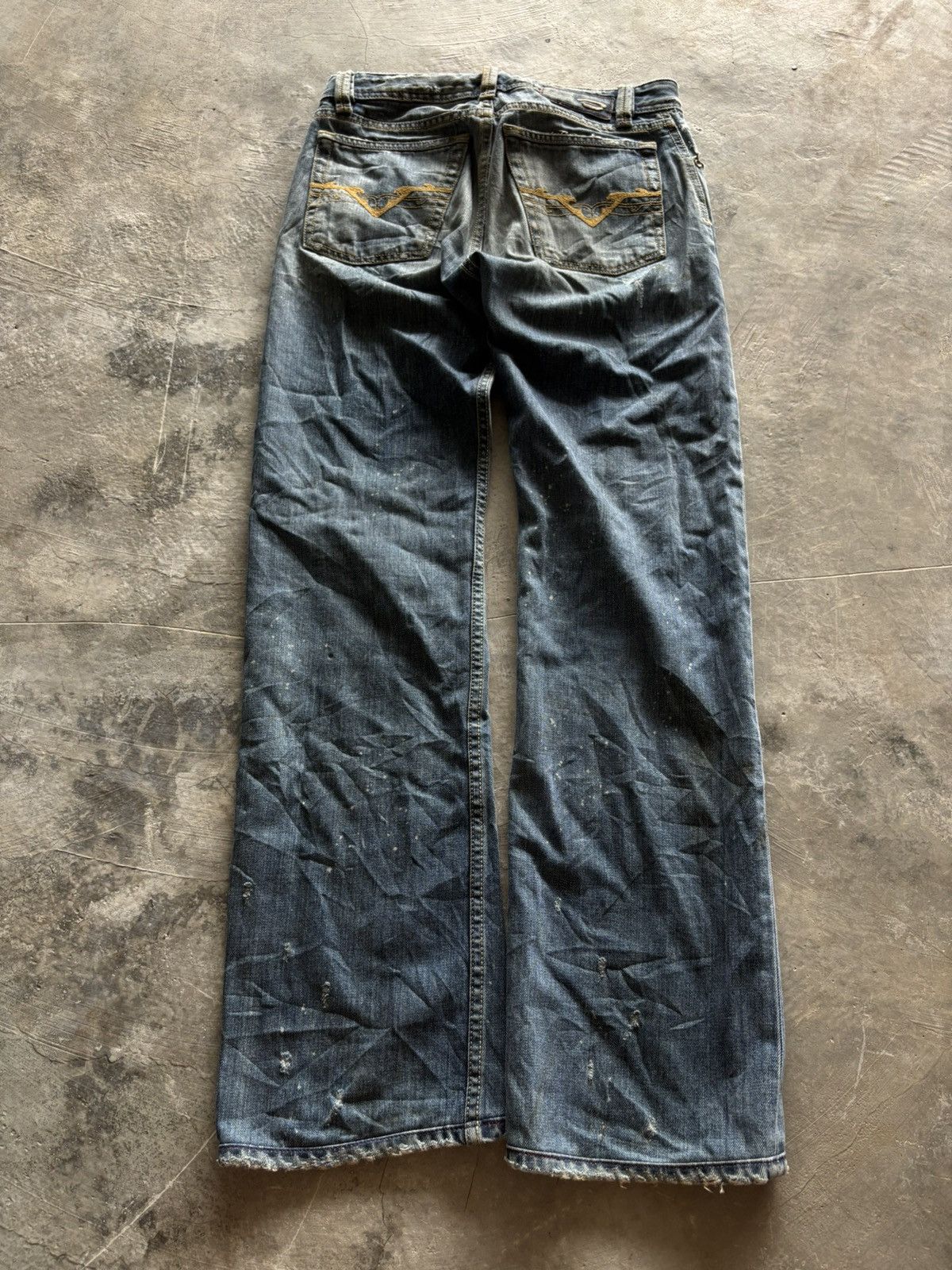 Diesel DIESEL distressed jeans rusty wash splatter punk grunge goth Size US 29 - 16 Thumbnail