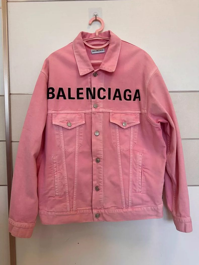 Balenciaga Balenciaga Pink Denim Jacket Unisex Size 34-dmc Size US S / EU 44-46 / 1 - 1 Thumbnail