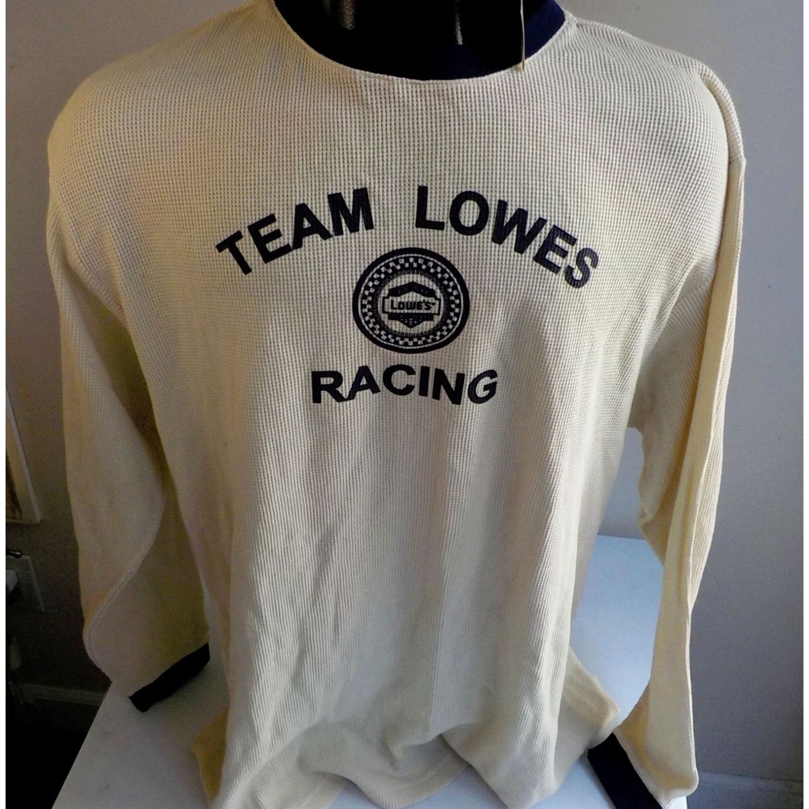 Chase Authentics CHASE AUTHENTICS LS Thermal T Shirt Team Lowes Racing XL Ivory/Navy - New With Tag Size US XL / EU 56 / 4 - 2 Thumbnail