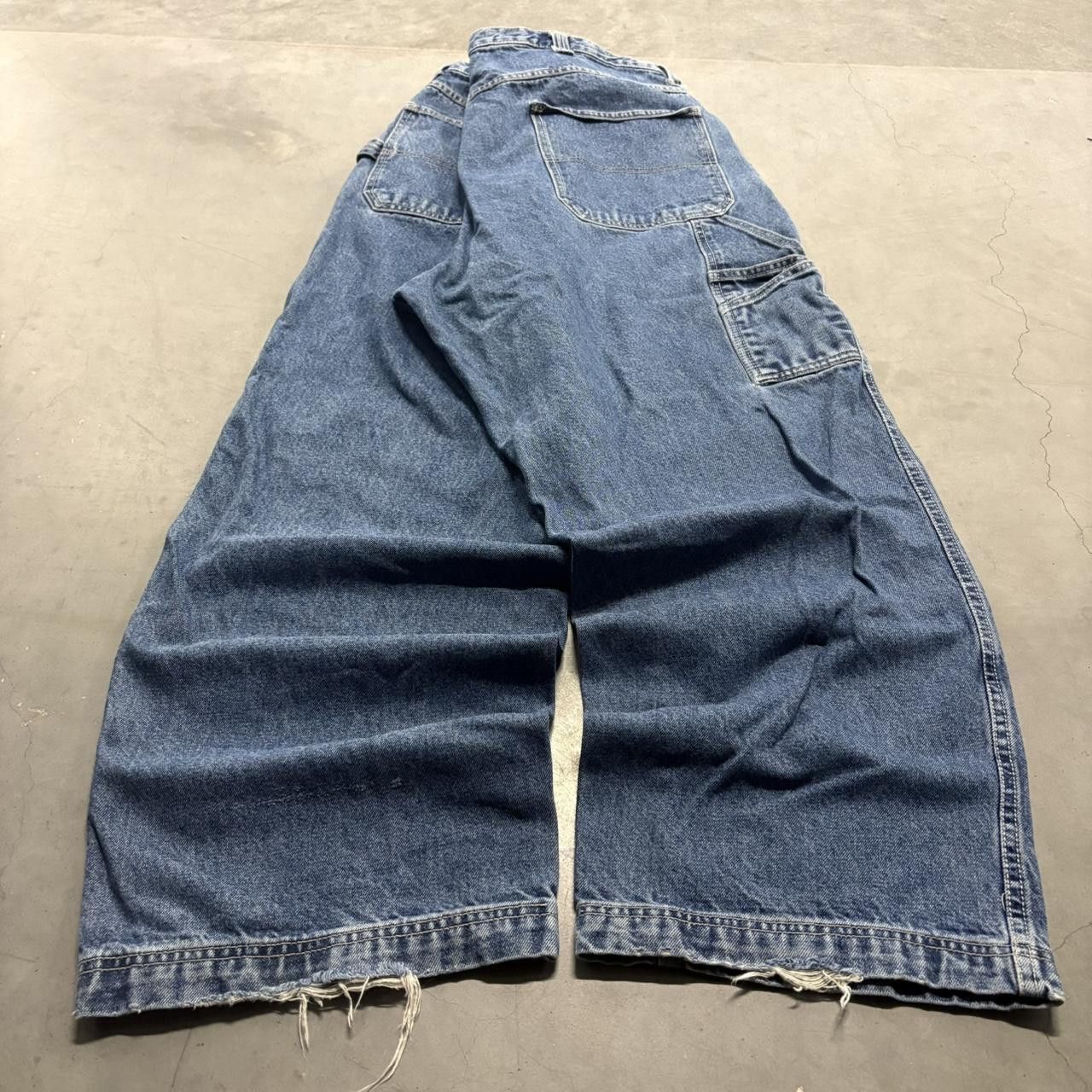 Old Navy Crazy Vintage Y2K/2000s Super Baggy Old Navy Carpenter Medium Wash Denim Jeans! Size US 44 / EU 60 - 4 Thumbnail