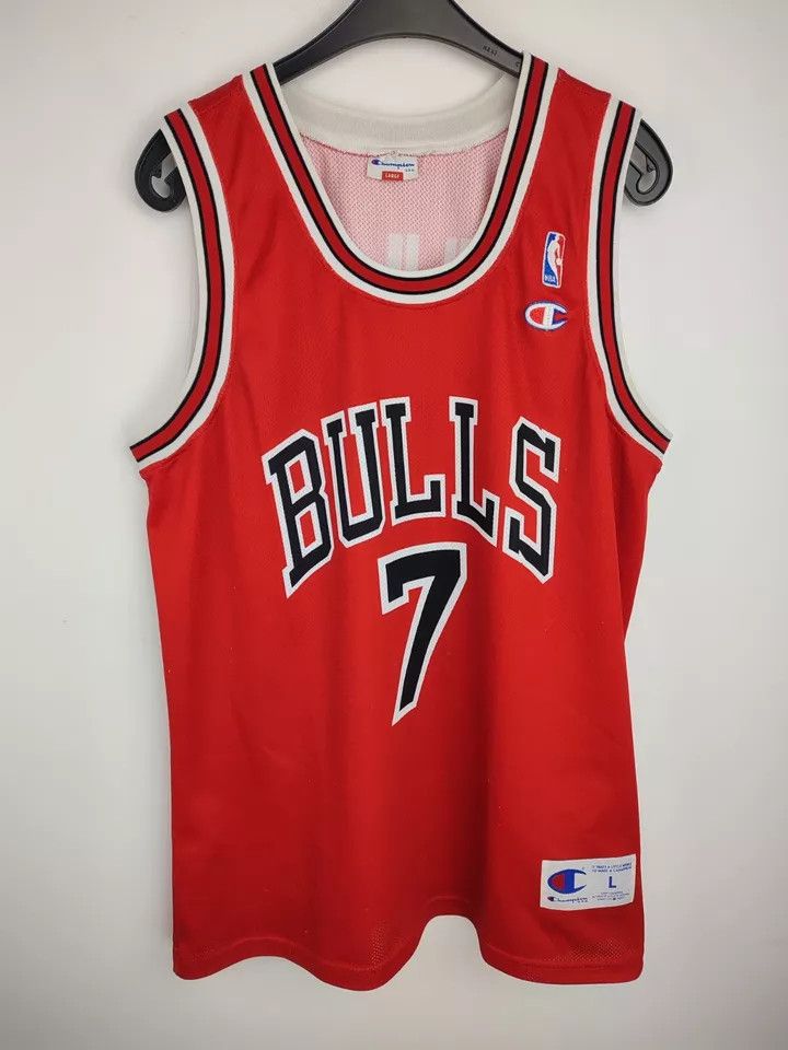 NBA NBA CHICAGO BULLS BASKETBALL SHIRT CHAMPION #7 KUKOC Size US L / EU 52-54 / 3 - 13 Thumbnail