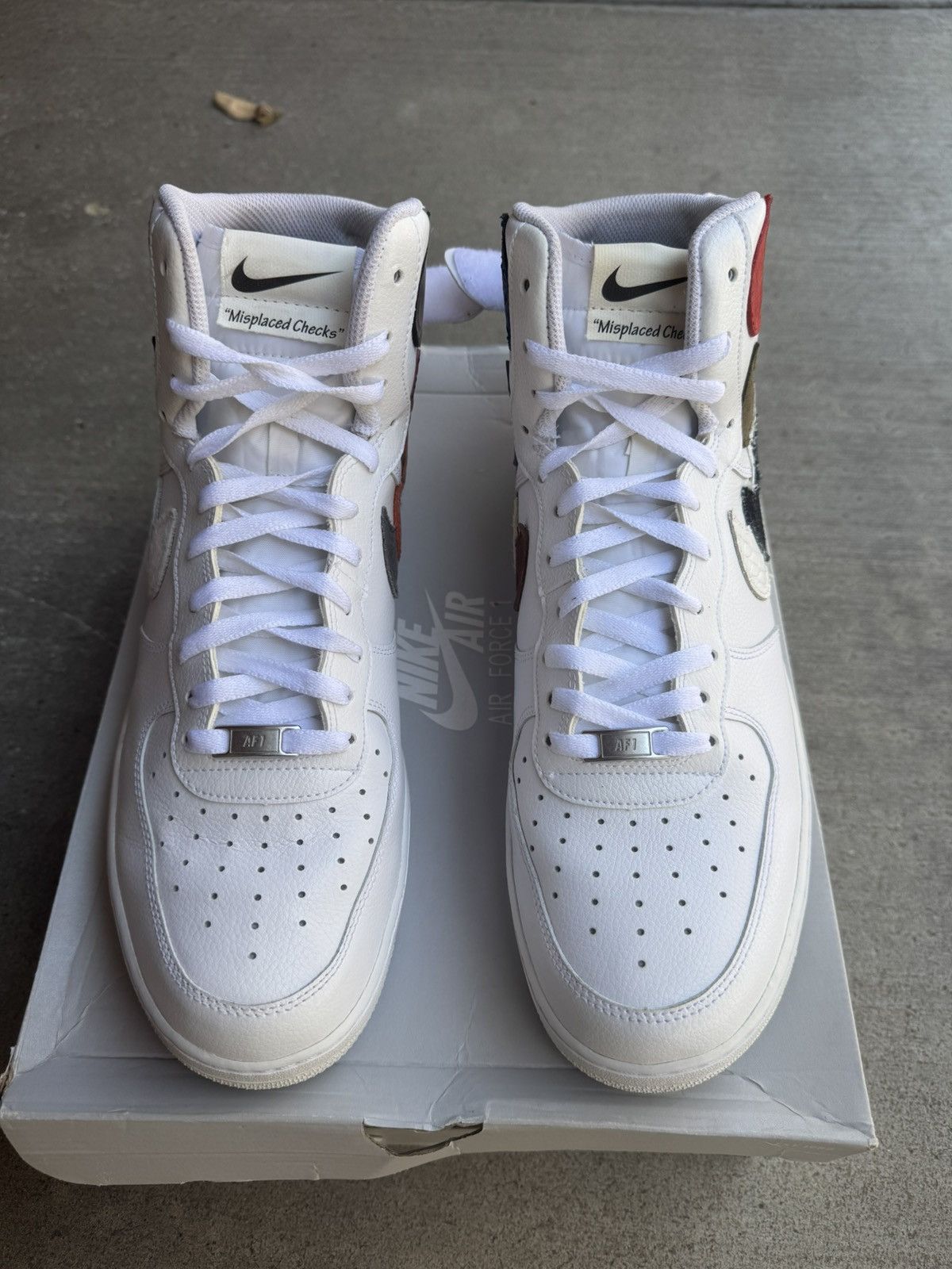 John Geiger JOHN GEIGER X NIKE AIR FORCE 1 HIGH MISPLACED CHECKS SIZE 13 Size US 13 / EU 46 - 3 Thumbnail