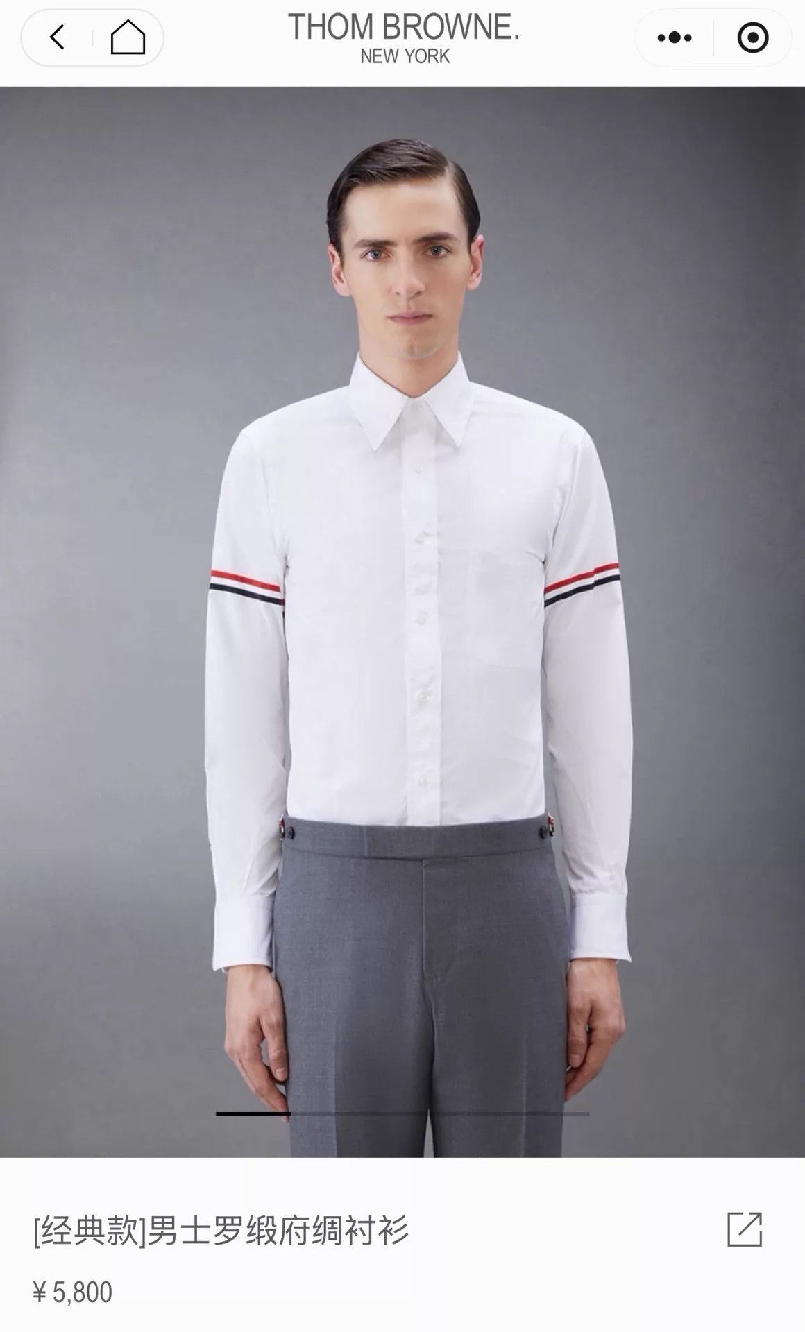Thom Browne Thom Browne Men's Double Sleeve Tab Oxford Shirt White Size3 Size US L / EU 52-54 / 3 - 6 Thumbnail