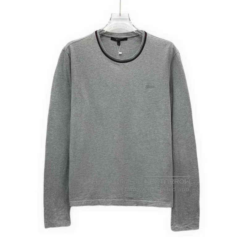Other Gucci Gray logo letter embroidery cotton round-neck long-s Size US S / EU 44-46 / 1 - 1 Thumbnail