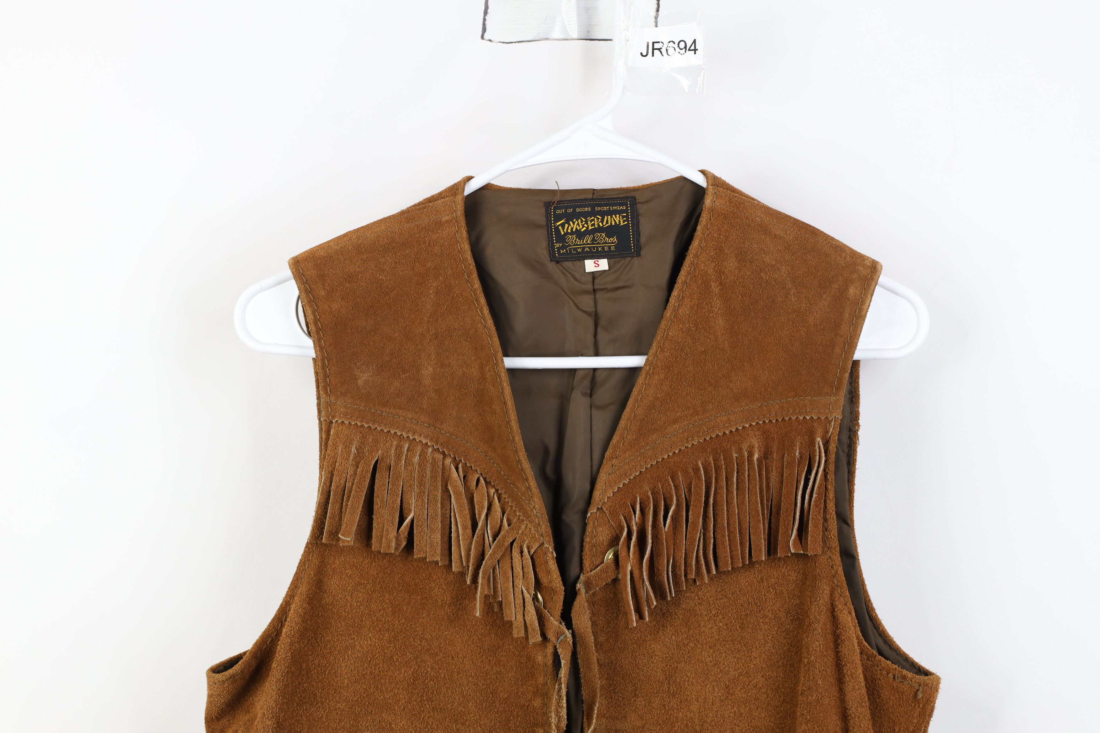 Vintage Vintage 60s 70s Brill Bros Fringed Suede Leather Vest USA Size US S / EU 44-46 / 1 - 2 Thumbnail