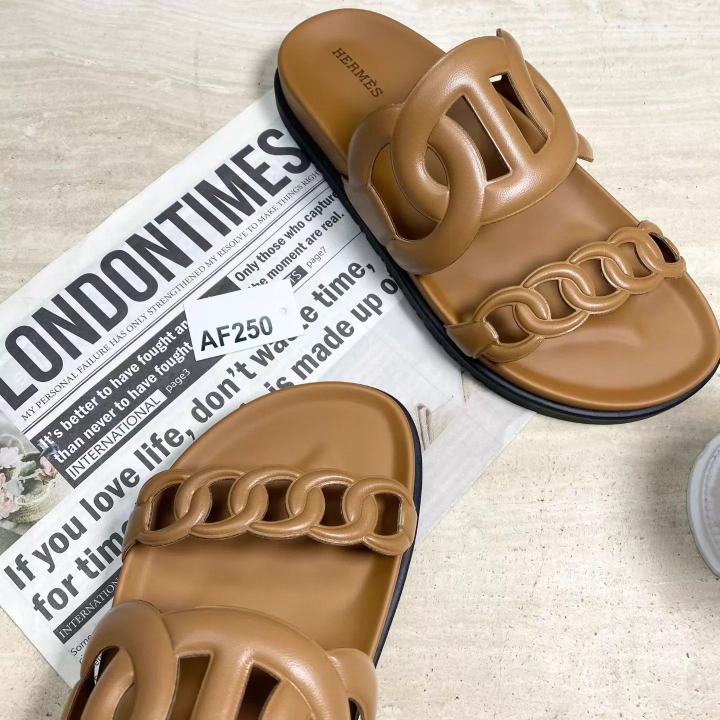 Hermes HERMES Extra Brown Oran Sandal 38 New Size US 7.5 / IT 37.5 - 4 Thumbnail