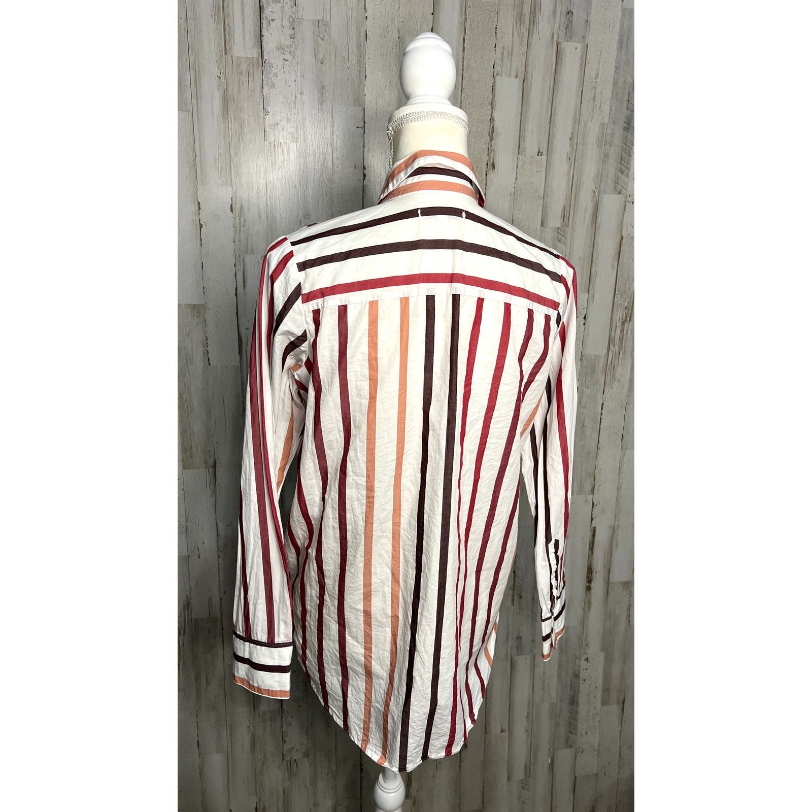 Madewell Madewell Women's XS Striped Button-Up Shirt Long Sleeve Size XS / US 0-2 / IT 36-38 - 8 Thumbnail