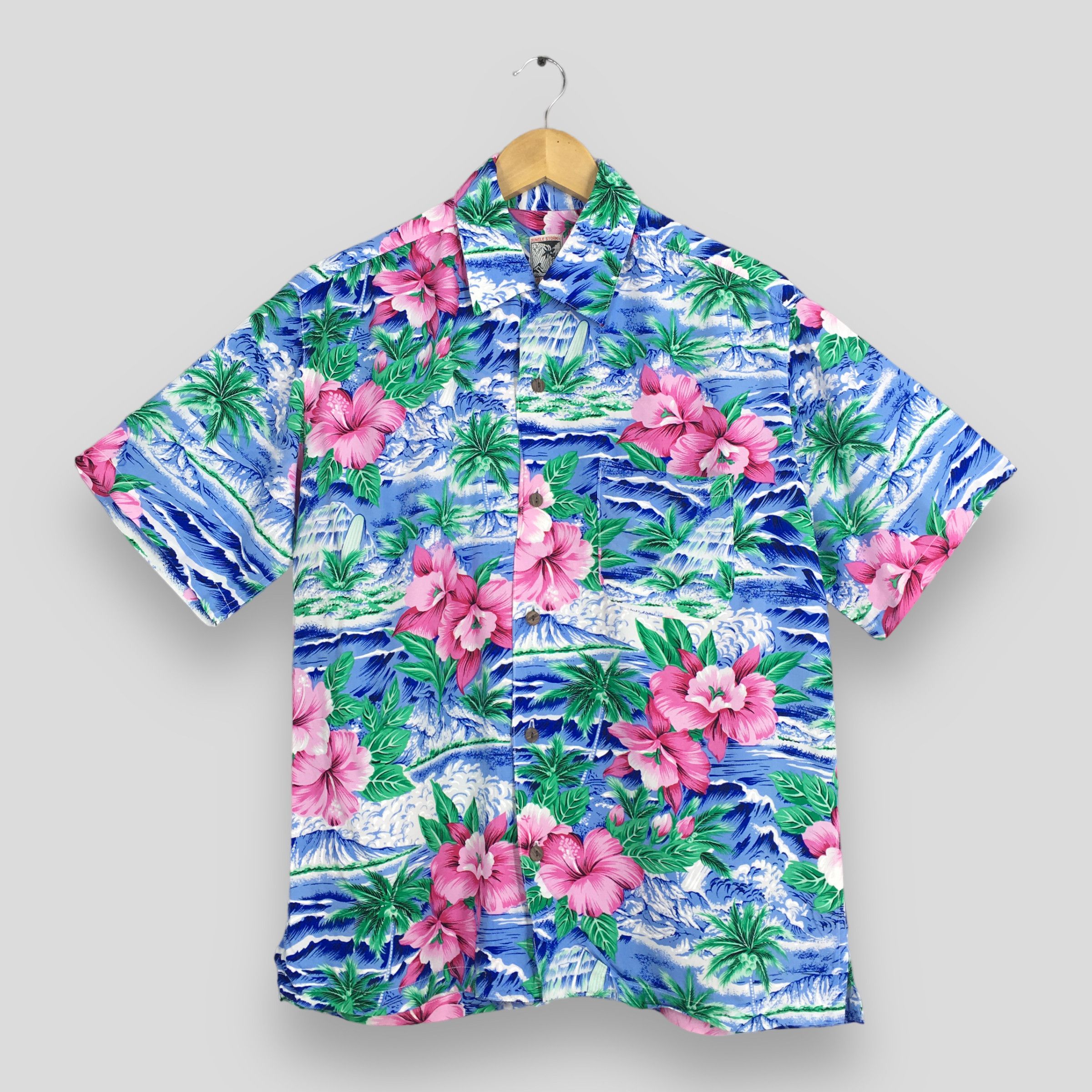 Japanese Brand Japanese Jungle Storm Hawaii Hibiscus Floral Shirt Medium Size US M / EU 48-50 / 2 - 1 Thumbnail