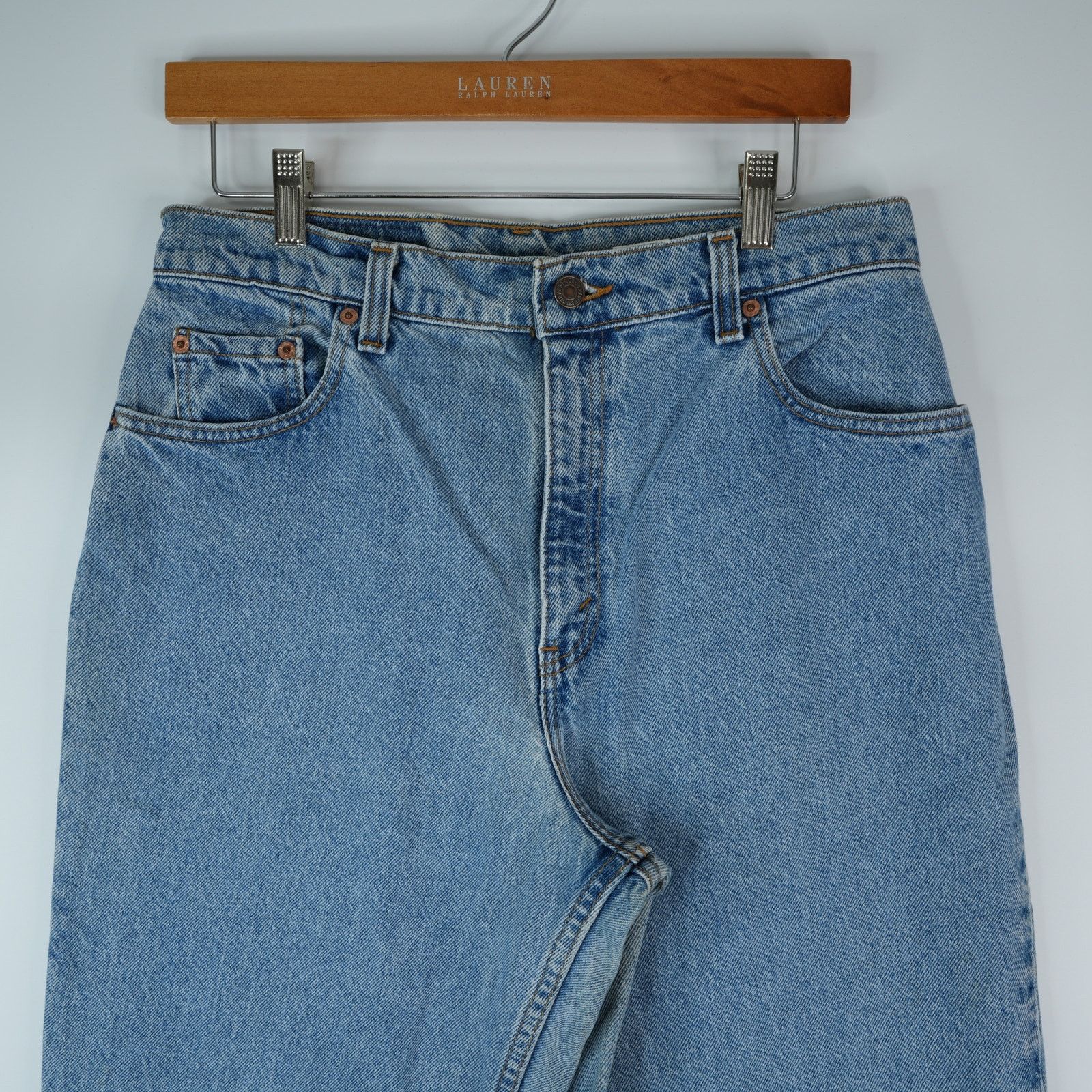 Levi's Vtg Levis 551 Jeans 12S (31x28.5) Relaxed Fit Tapered Leg Size 34" / US 12 / IT 48 - 3 Thumbnail