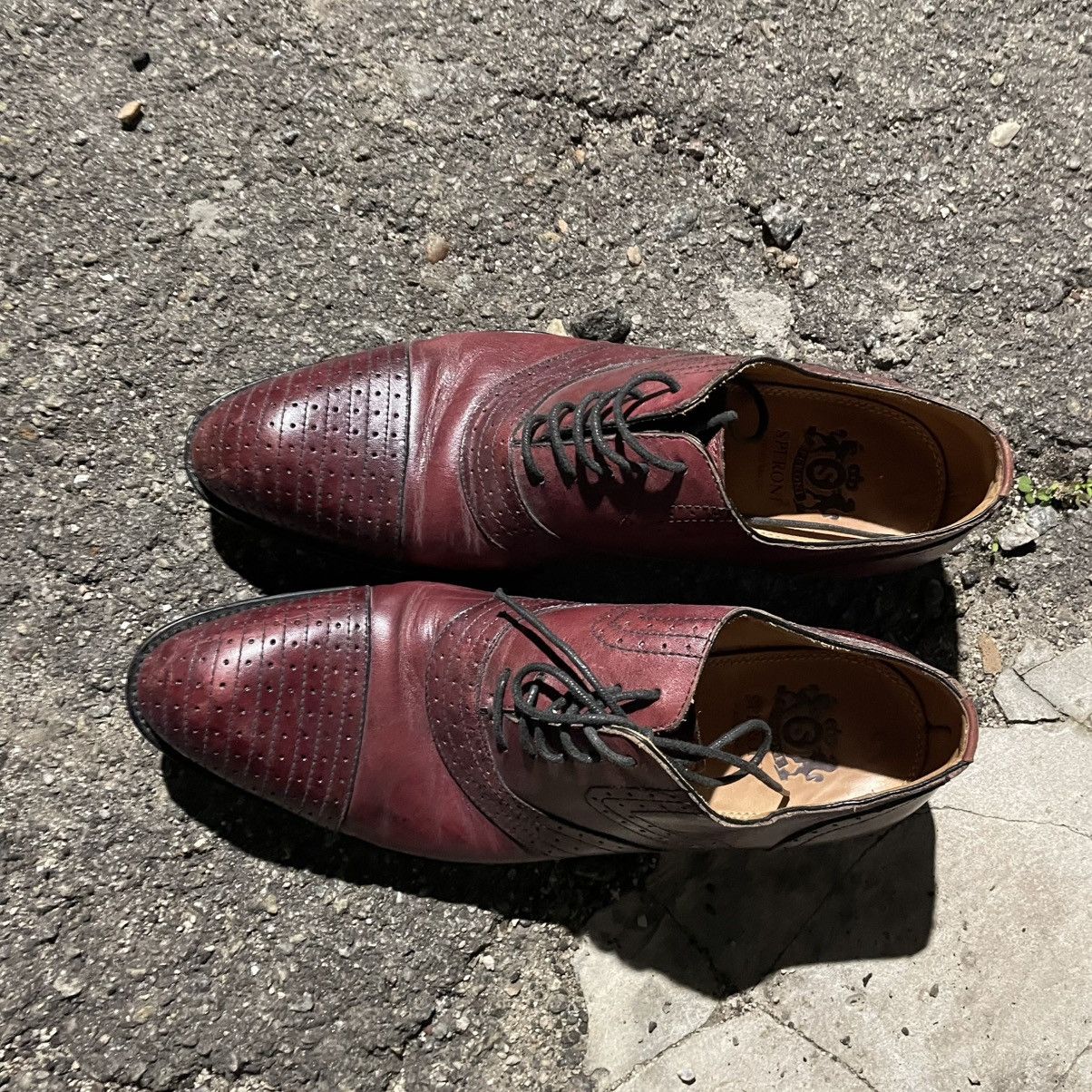 Handmade 90s Leather Boots Oxfords Derby speroni shoes old western Size US 7 / EU 40 - 2 Thumbnail