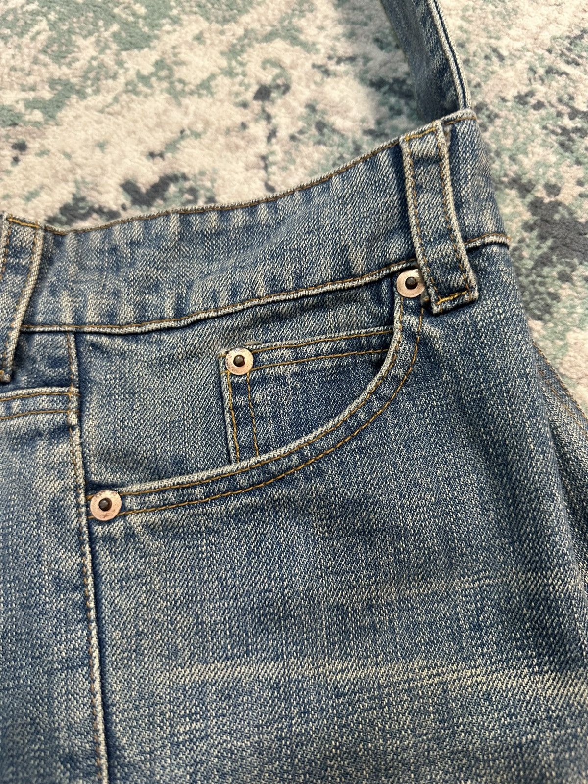If Six Was Nine L.G.B Le Grande Bleu | Reconstructed Denim Distressed Bag Size ONE SIZE - 13 Thumbnail