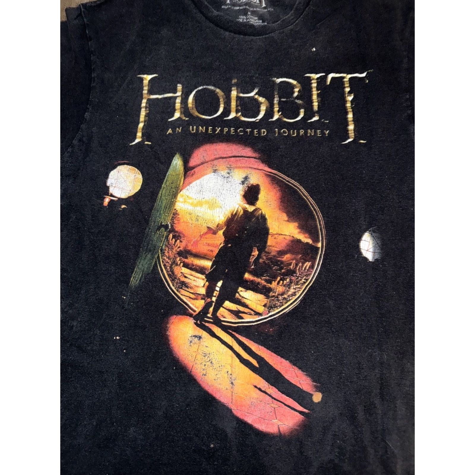 Vintage Hobbit T-Shirt An Unexpected Journey Black Medium Men Size US M / EU 48-50 / 2 - 2 Thumbnail