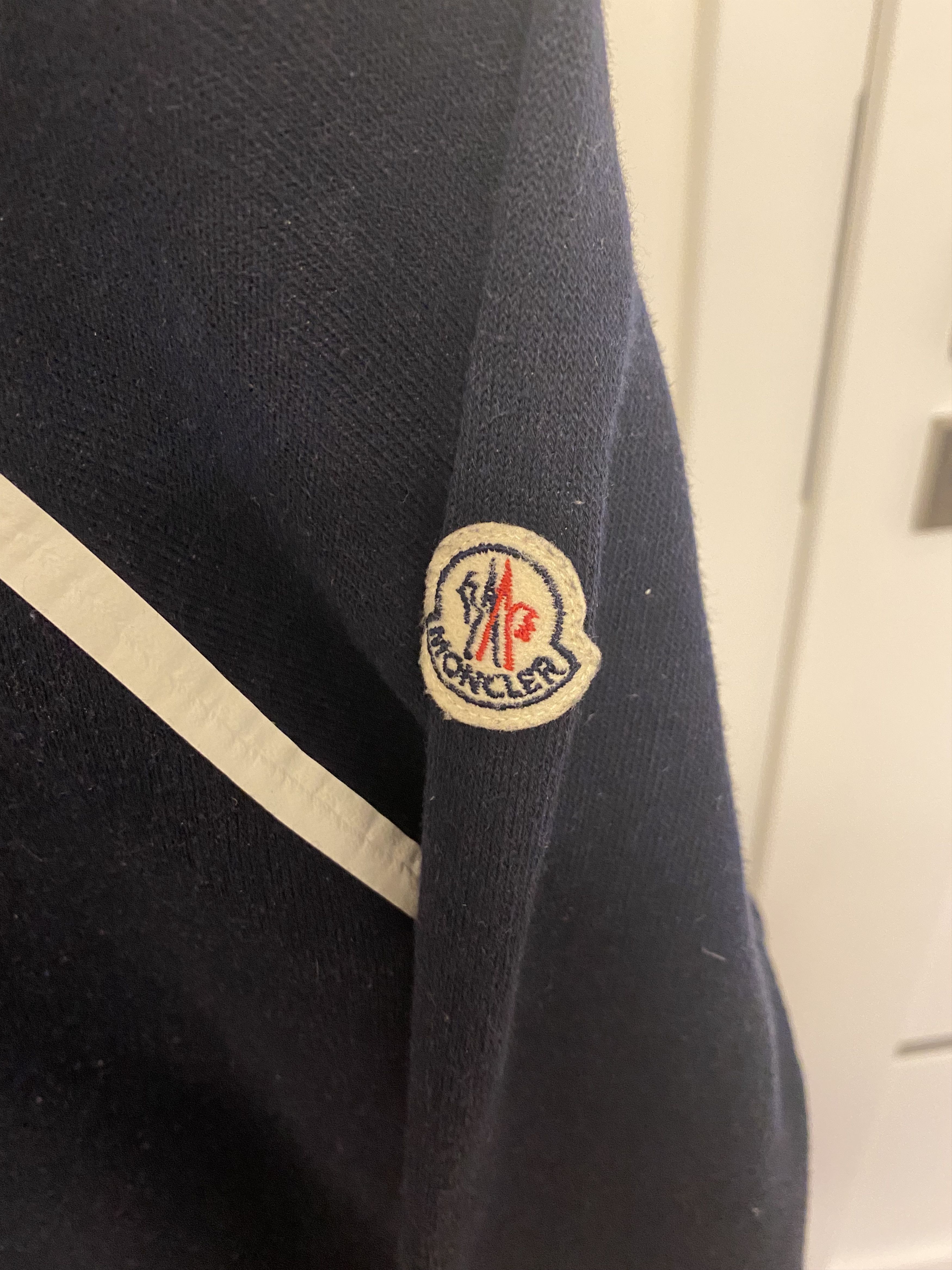 Moncler × Moncler Gamme Bleu × Vintage Moncler Sweatshirt Blue with White stripes Size US S / EU 44-46 / 1 - 5 Thumbnail