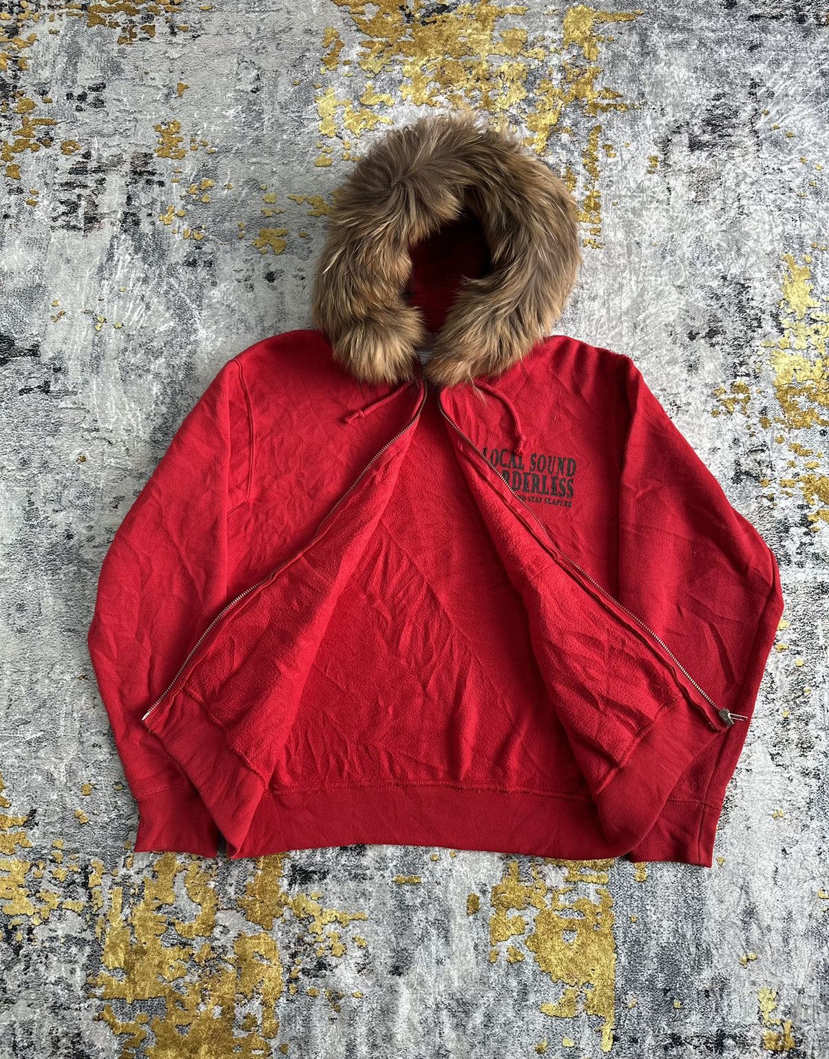 If Six Was Nine × Japanese Brand × Le Grande Bleu (L.G.B.) STAY SKAPUNK SKULL FUR ZIPHOODIE IFSIXWASNINE PUNK STYLED Size US M / EU 48-50 / 2 - 5 Thumbnail