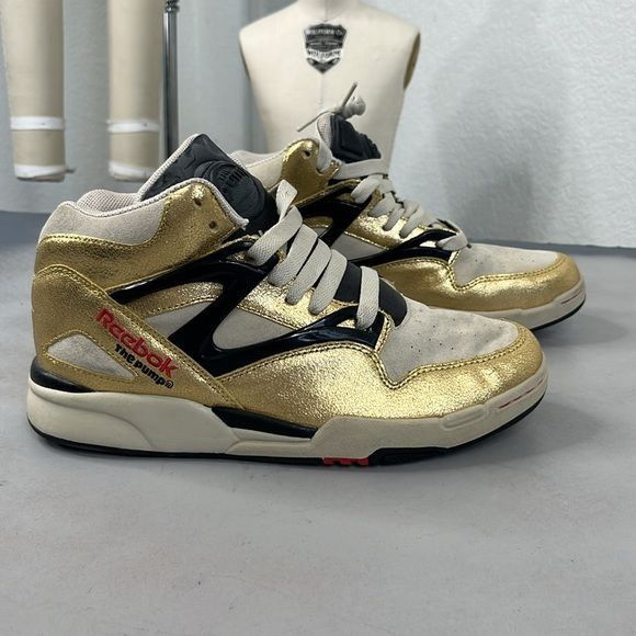 Reebok 175015 Reebok Pump Omni Lite Metallic Gold Hi Tops Limited E Grailed