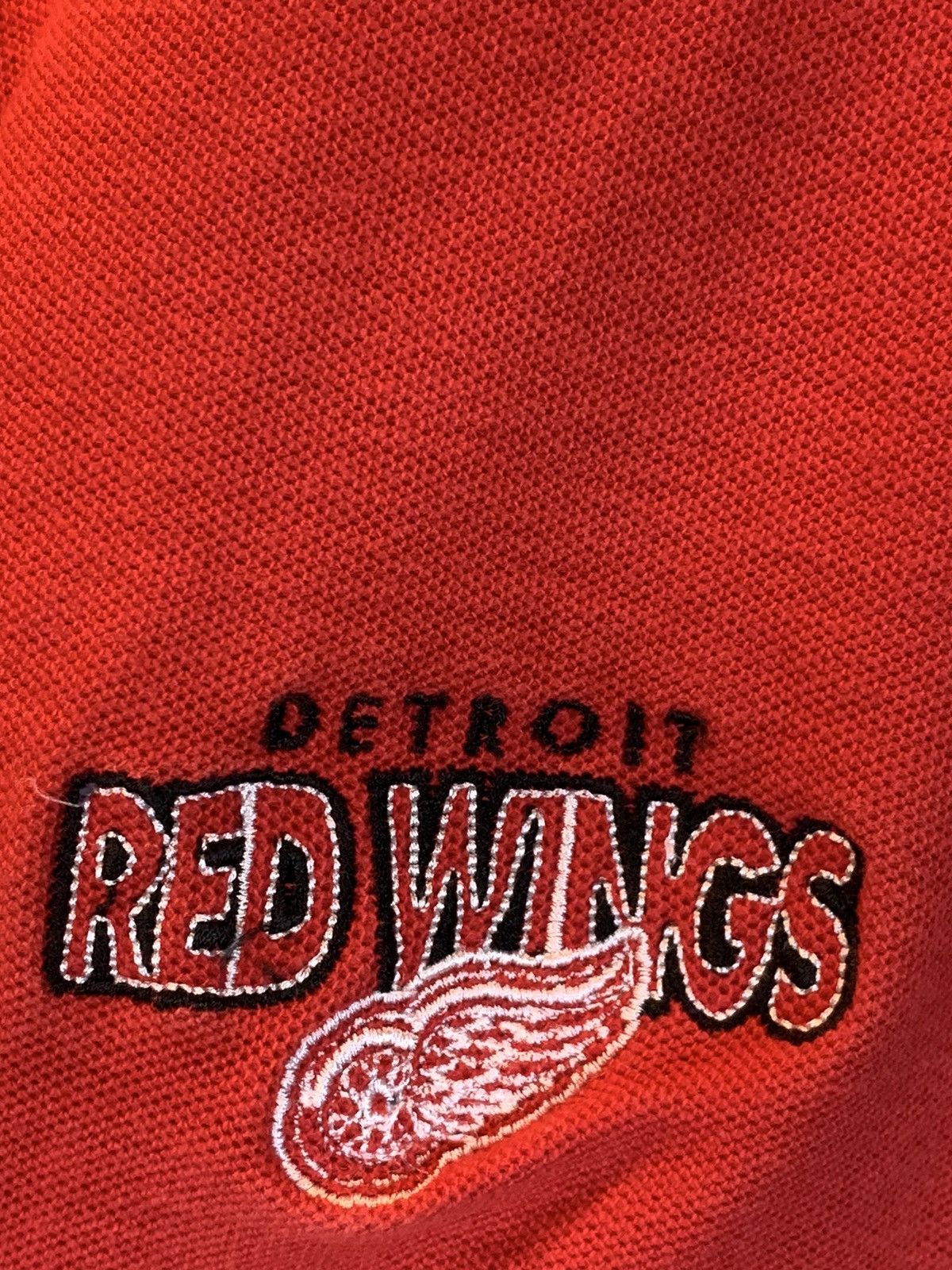 NHL × Vintage *RARE* Vintage Detroit Red Wings NHL Hockey Knit T-Shirt XL Size US XL / EU 56 / 4 - 5 Thumbnail