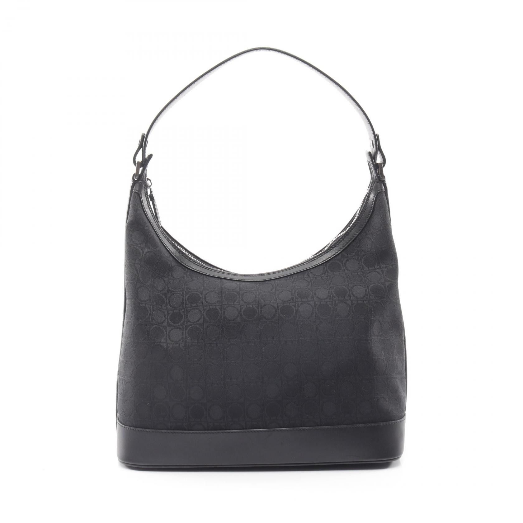 Salvatore Ferragamo Salvatore Ferragamo Salvatore Ferragamo Gancini Canvas Leather Shoulder Bag Leather Shoulder Bag DUTY FREE for USA Size ONE SIZE - 1 Thumbnail