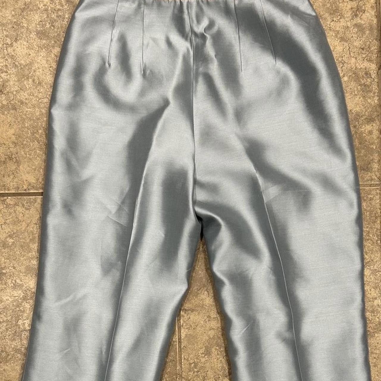 Designer Talbots Women's Silver and Grey Tailored-trouser Size 28" / US 6 / IT 42 - 4 Thumbnail