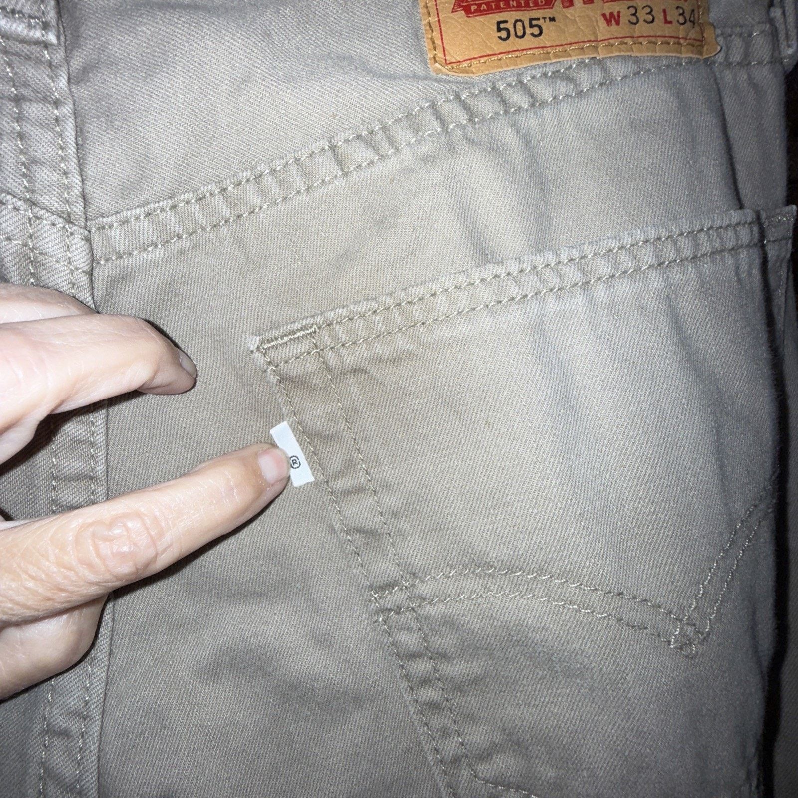 Levi's Levi’s 505 Men’s Light Brown Jeans 33W Altered To 27 Inseam Size US 33 - 4 Thumbnail