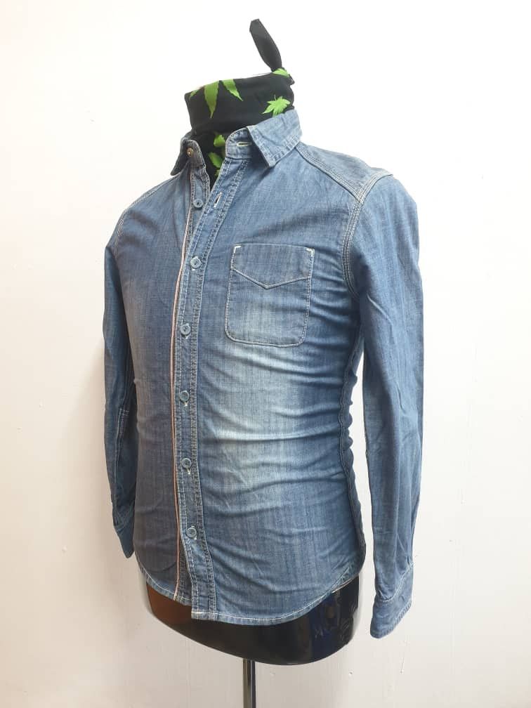 Japanese Brand Simplicite plus salvedge design chambray shirt Size US M / EU 48-50 / 2 - 7 Thumbnail
