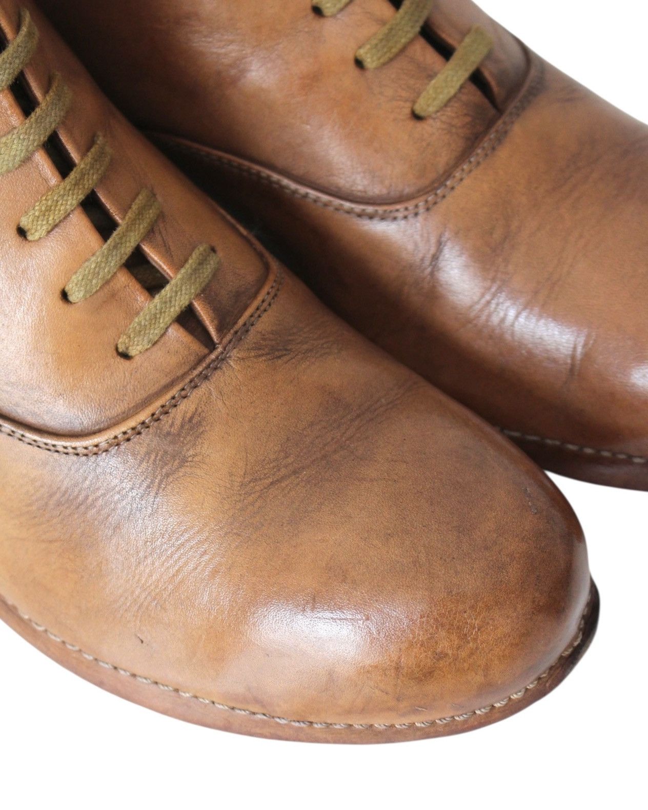 Vintage INITIAL VERO CUOIO SIDE-ZIP LACE-UP LEATHER ANKLE BOOTS Size US 8 / EU 41 - 7 Thumbnail