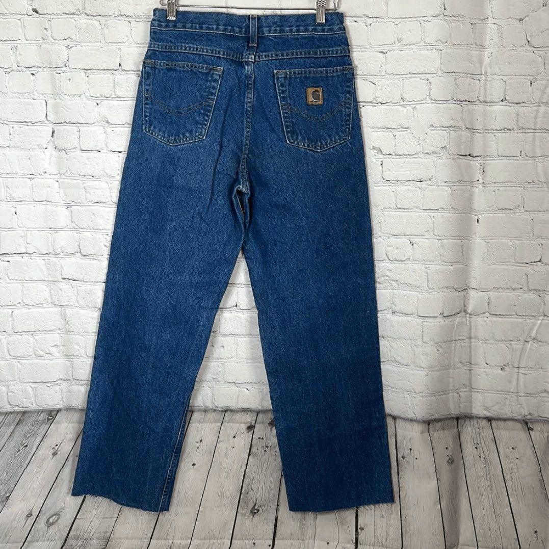 Carhartt Carhartt Mens Jeans Relaxed Fit Upcycled Cut off Hem 30x32 Blue Size US 30 / EU 46 - 7 Thumbnail
