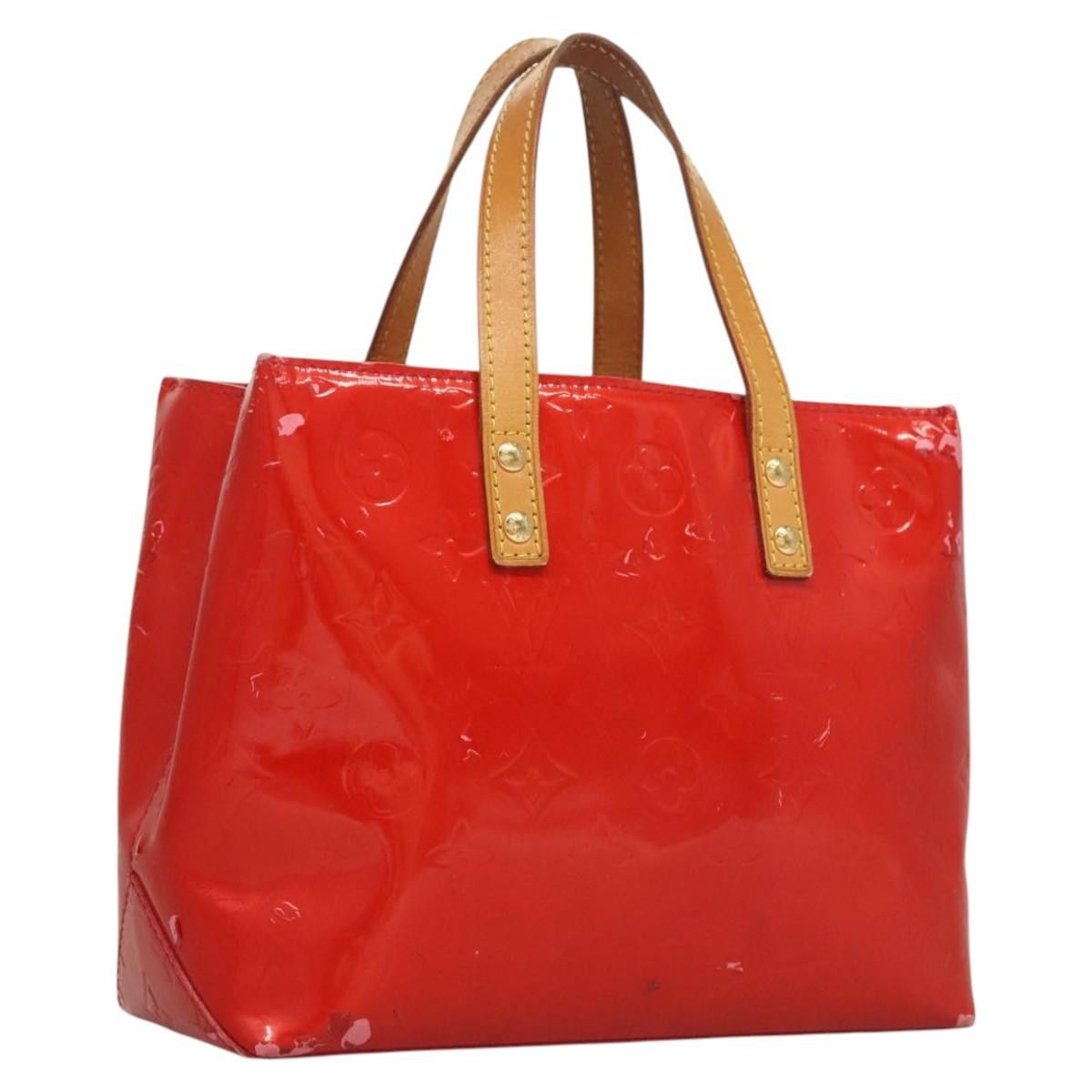 Louis Vuitton LOUIS VUITTON Monogram Vernis Reade PM Hand Bag Red Rouge Size ONE SIZE - 1 Thumbnail
