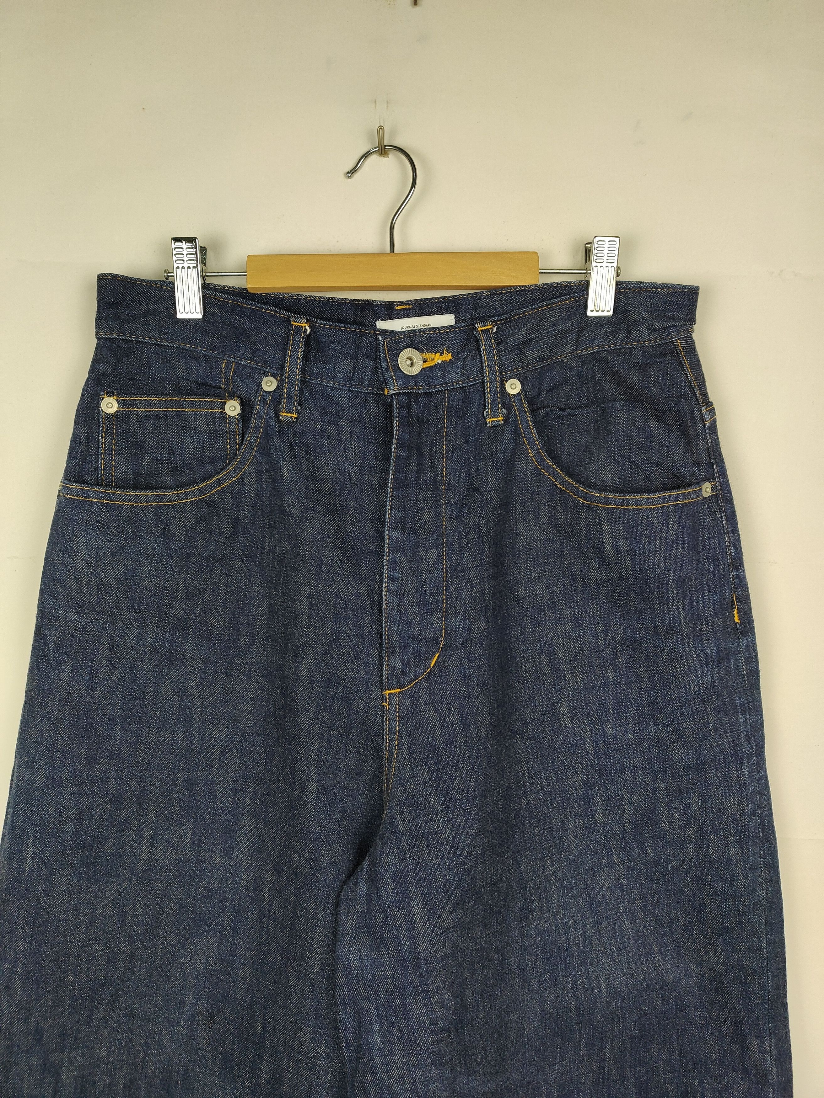 Japanese Brand Journal Standard Made in Japan Baggy Wide Denim Pant Size US 31 - 2 Thumbnail
