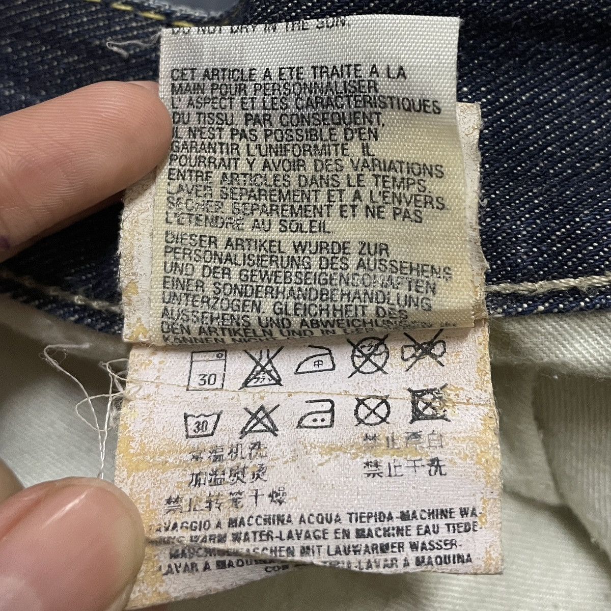 Replay Rare Design Vintage Brand Replay Distressed Jeans 1990s Size US 33 - 13 Thumbnail