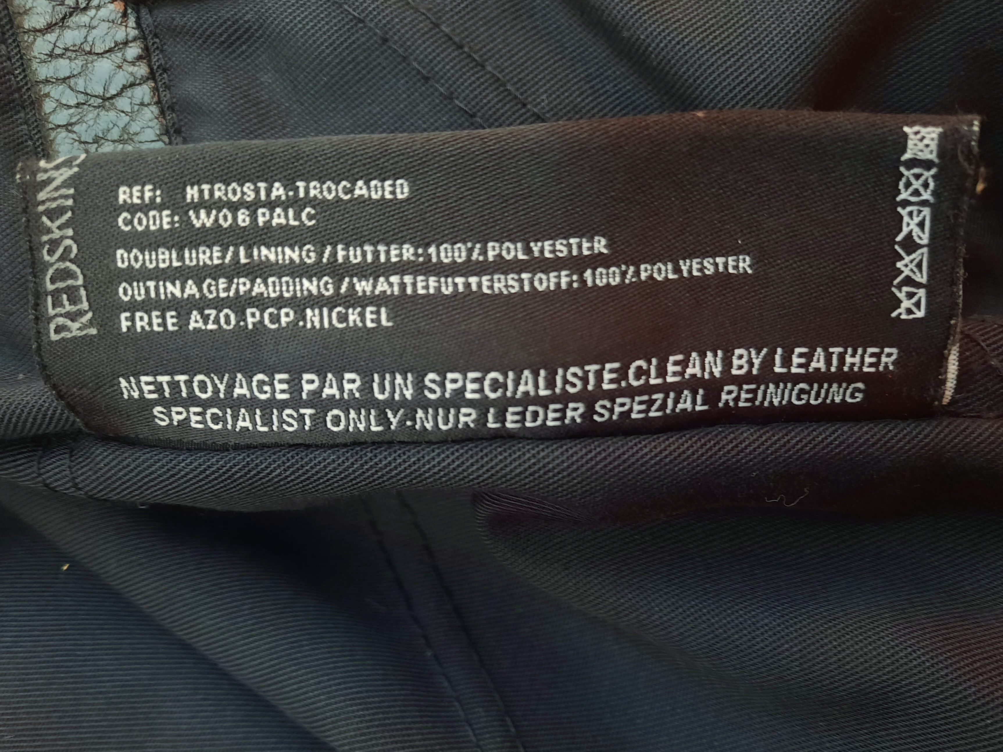 Genuine Leather Redskins Leather Jacket Padded Biker style Black Size US L / EU 52-54 / 3 - 13 Thumbnail