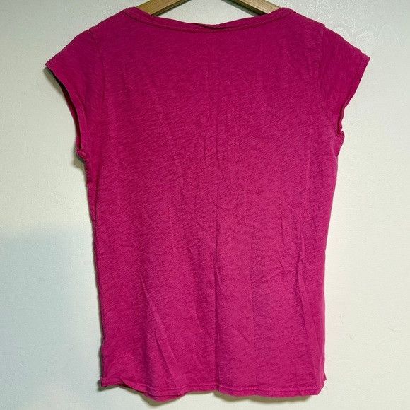 Velvet Velvet by Graham & Spencer Slub Pink V-Neck Tee Size S Size S / US 4 / IT 40 - 4 Thumbnail