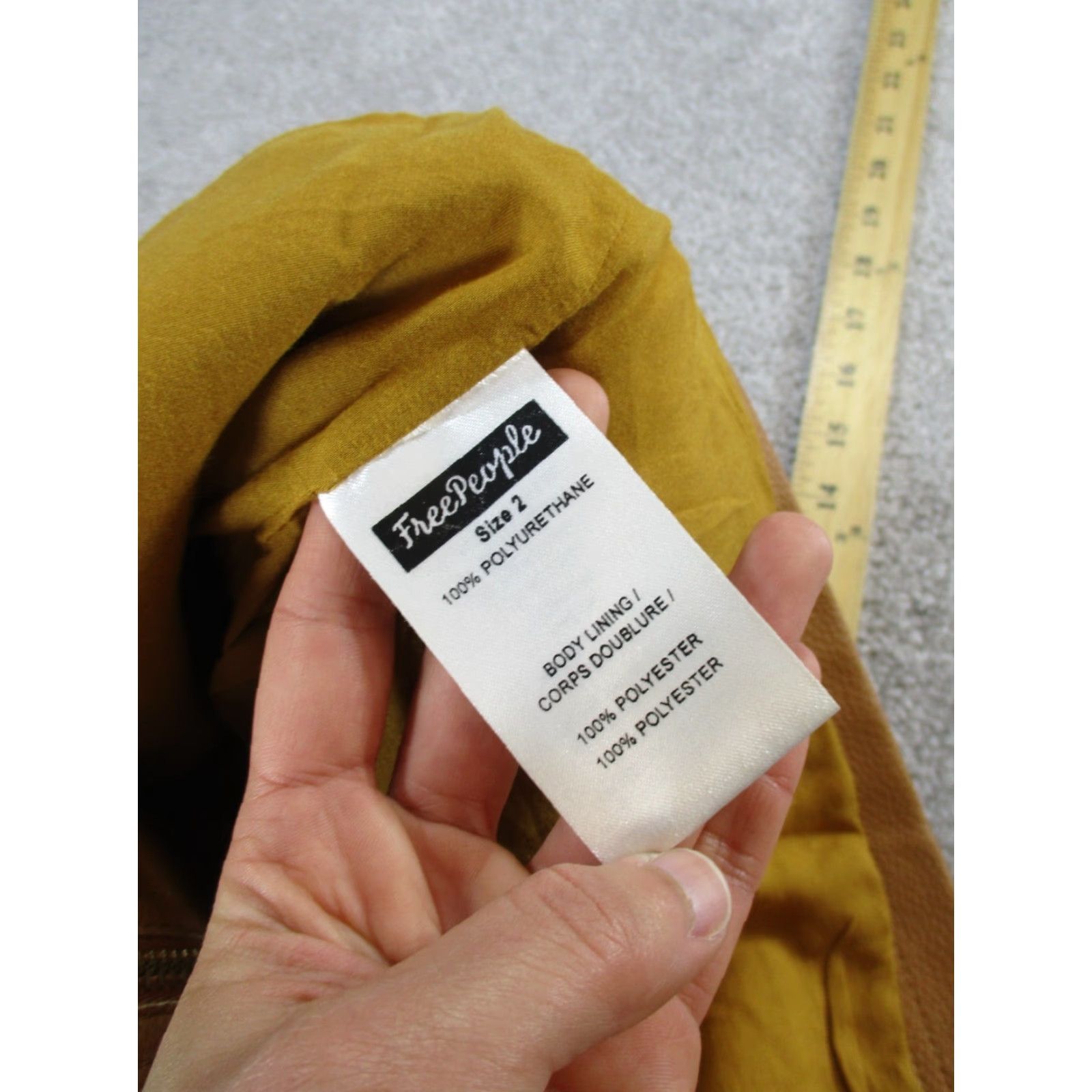 Free People VINTAGE Free People Skirt Womens 2 Light Brown Faux Leather Zip Front A-Line Short Lined Zipper Mens? Size 26" / US 2 / IT 38 - 6 Thumbnail