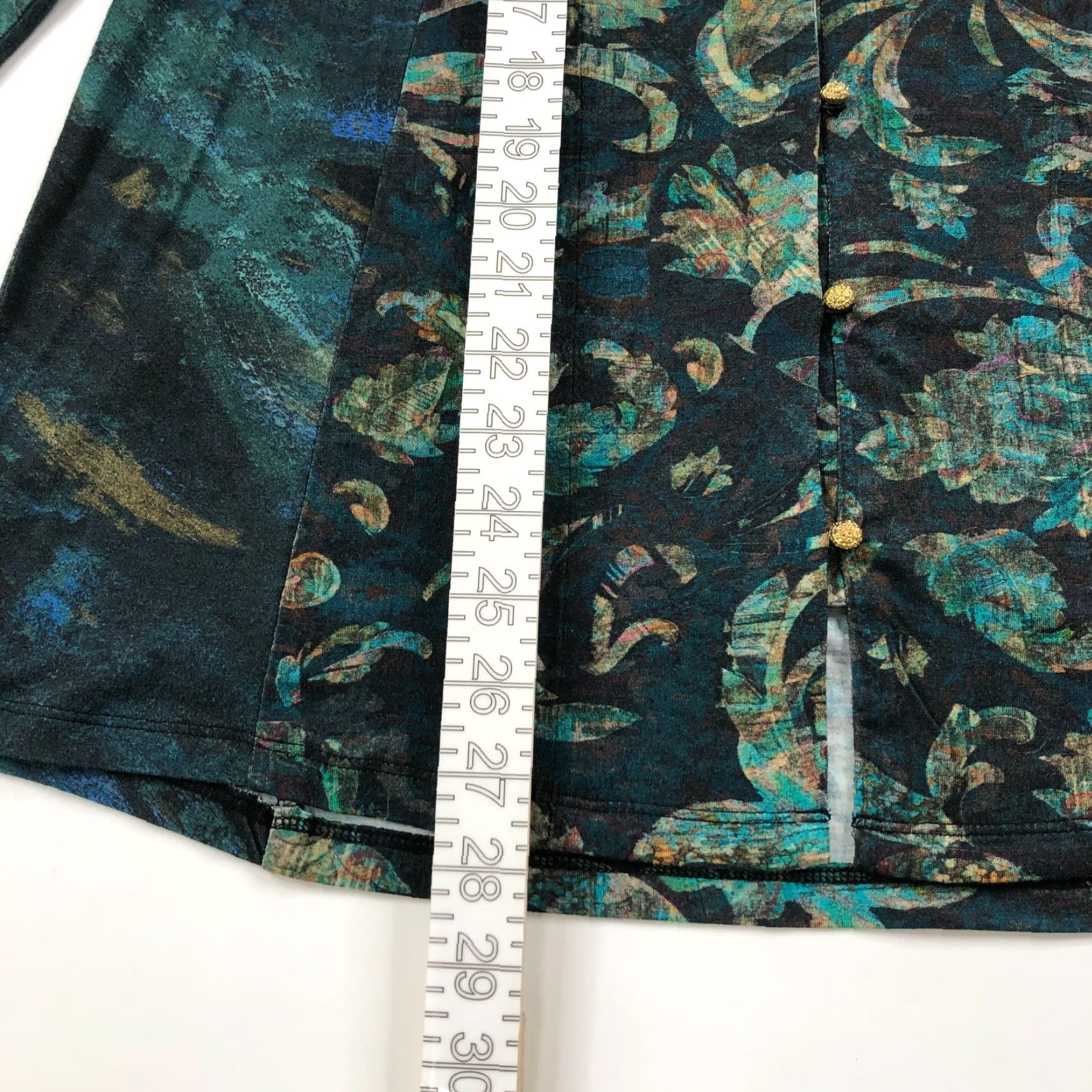 Soft Surroundings Soft Surroundings Blouse Shirt Tunic Womens M Green Beaded Button Top 2FN85 Del Bosque Starry Night Mint Fantasy Vintage: No Size M / US 6-8 / IT 42-44 - 5 Thumbnail