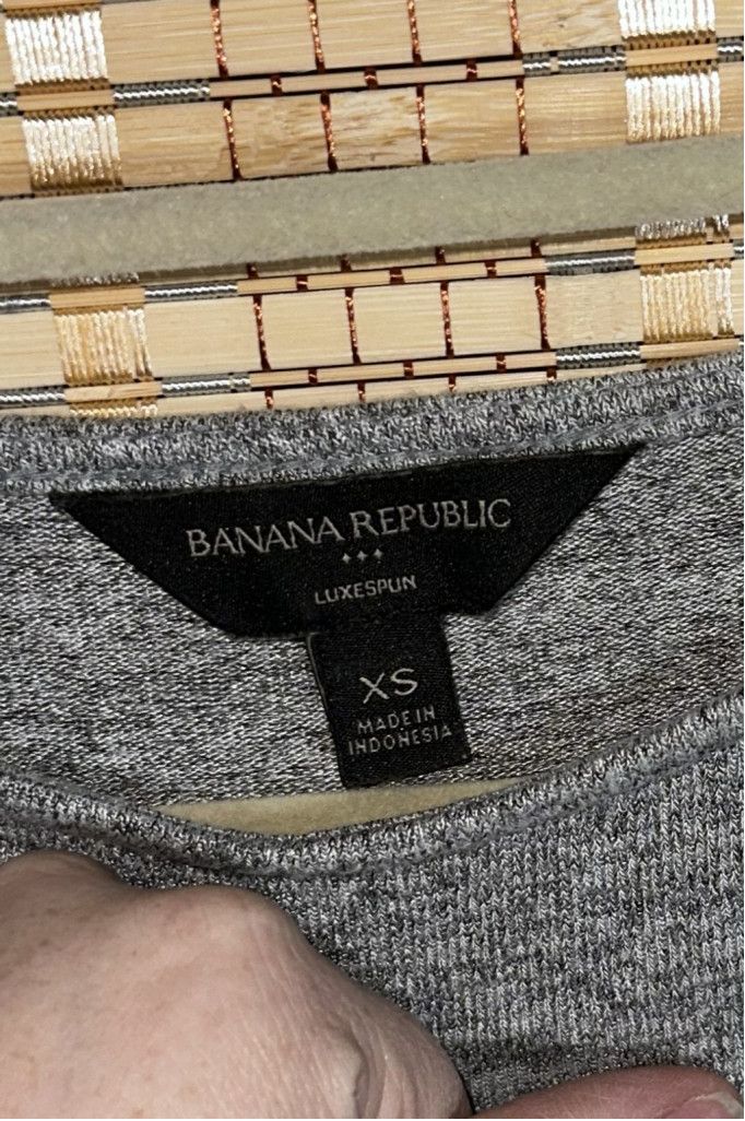 Banana Republic Women's Banana Republic Gray & White Luxespun Tank Top XS Size XS / US 0-2 / IT 36-38 - 3 Thumbnail