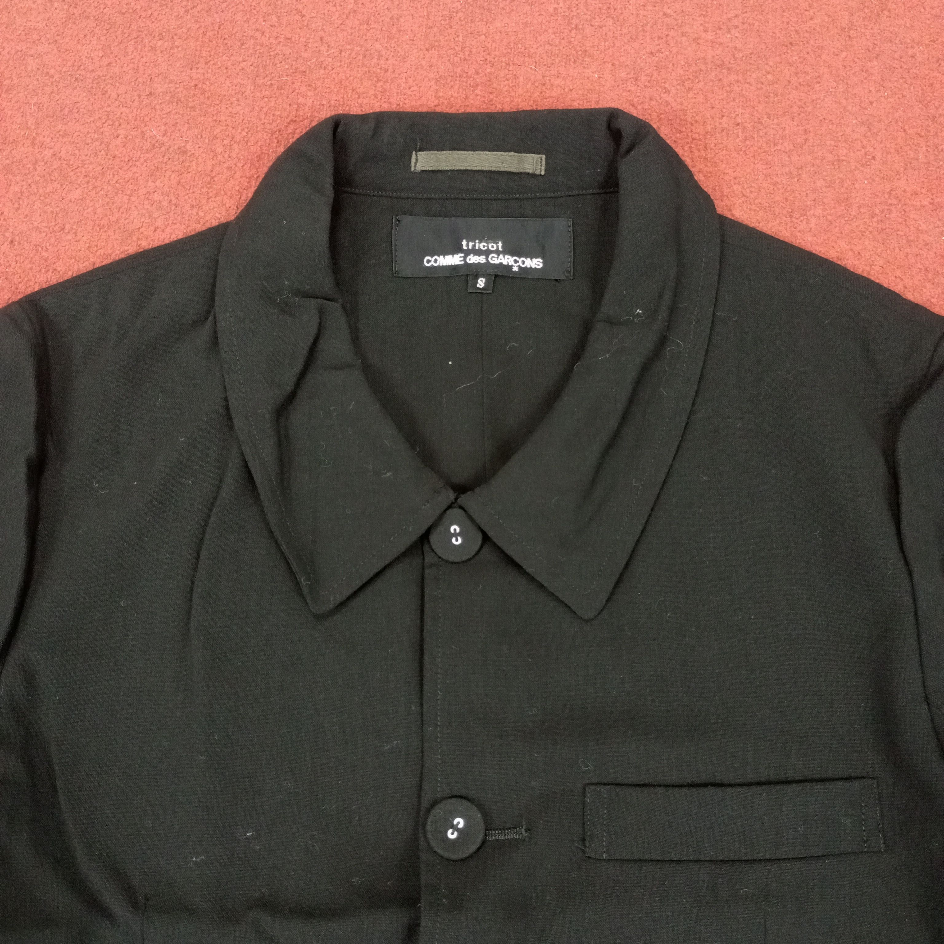 Designer × Tricot Comme des Garcons × Vintage Tricot Comme Des Garcons Japanese Brand Blazer Jacket Size XS / US 0-2 / IT 36-38 - 2 Thumbnail