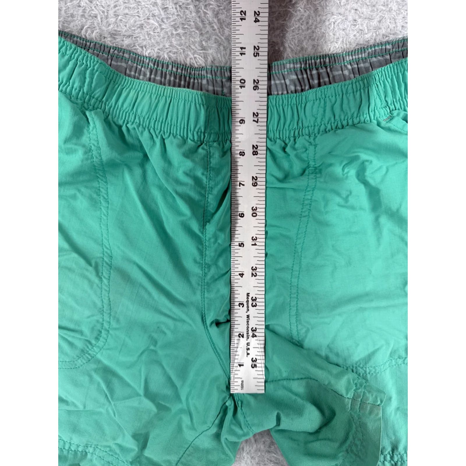 Altea VINTAGE Columbia Shorts Women Small Nylon Hiking Camping Fishing Kayak Activewear Casual Travel Elastic Waist Green 90s Girls Size 28" / US 6 / IT 42 - 7 Thumbnail