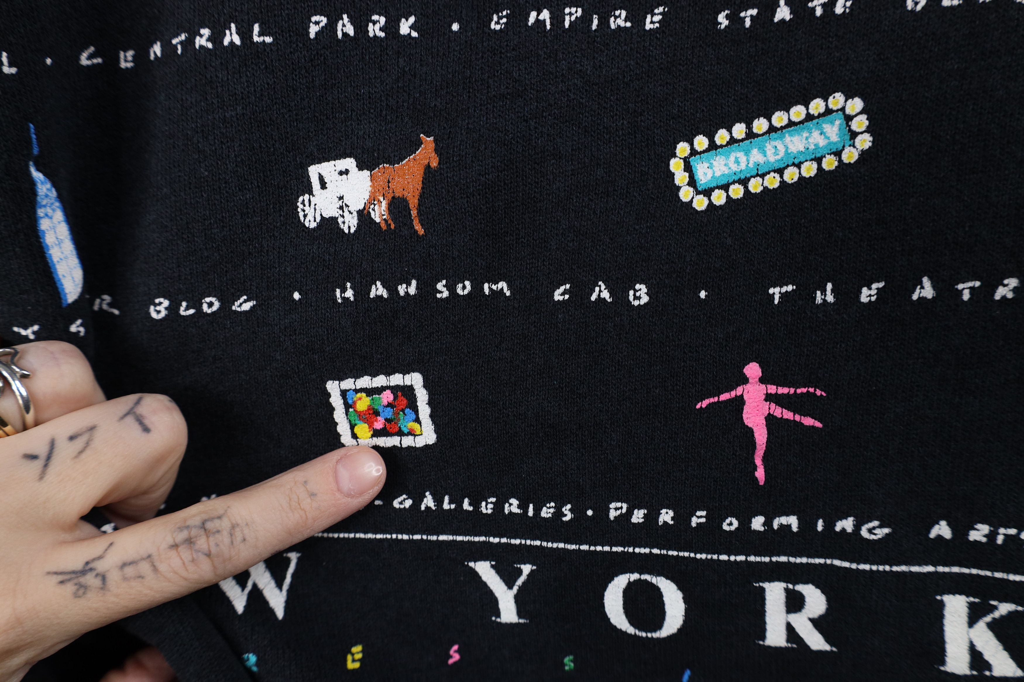 Vintage Vintage 80s The Big Apple New York Crewneck Sweatshirt USA Size XL / US 12-14 / IT 48-50 - 5 Thumbnail