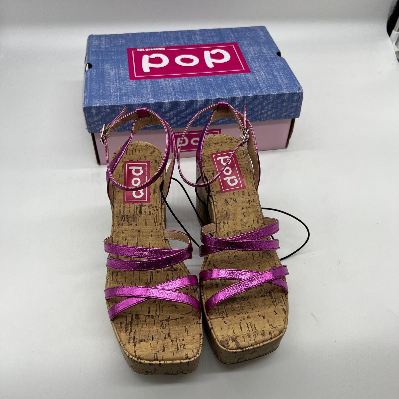 Other Pop Womens Kallie Heeled Sandals Pink Fuschia Multicolor Size US 8 / IT 38 - 2 Thumbnail