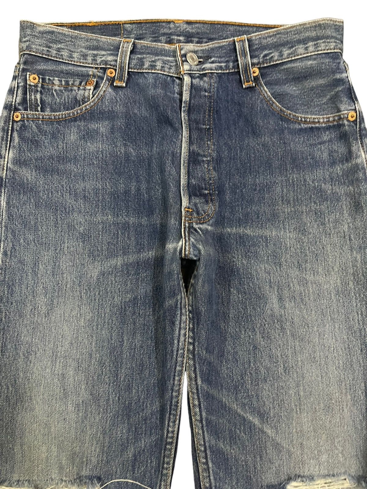 Levi's Vintage 90s Levis 501 Distressed Style Baggy Jeans Size US 30 / EU 46 - 3 Thumbnail