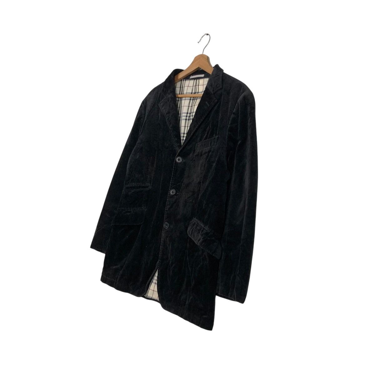 🔥VINTAGE BURBERRY BLACK LABEL VELVET JACKET NOVA CHECK