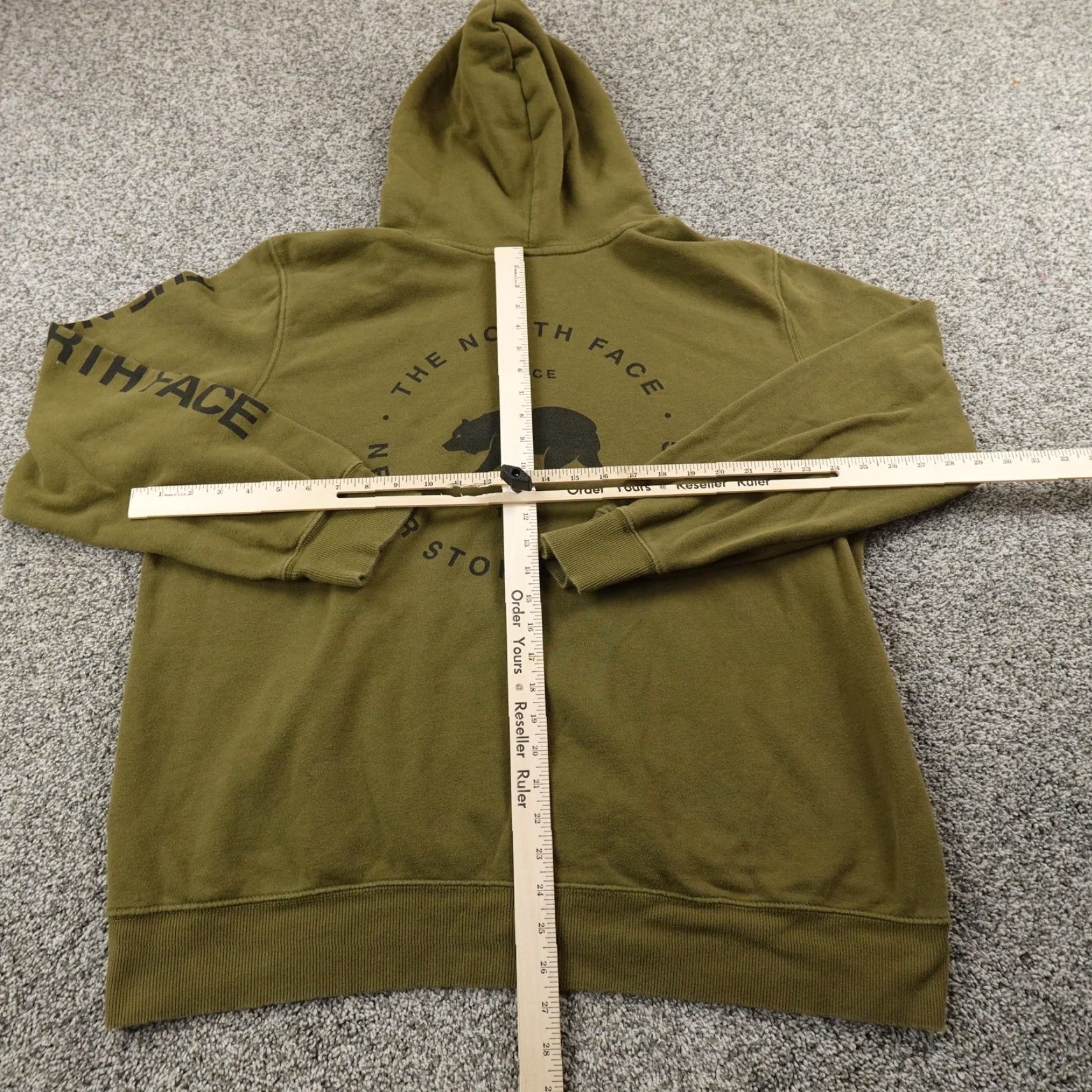 The North Face The North Face Hoodie Mens XL Green Graphic Print Pullover Sweatshirt Hiking Outdoor Crew Neck Pockets Fleece Size US XL / EU 56 / 4 - 6 Thumbnail