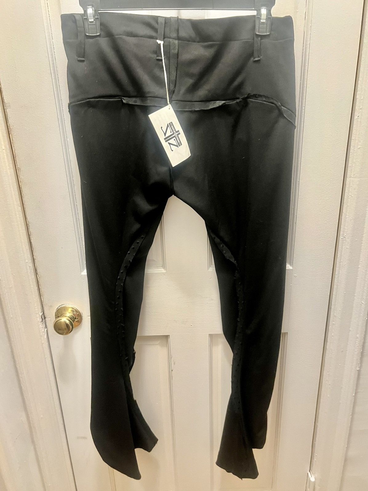 Zam Barrett NWT $725 Handmade Twisted Seam DNA Pants Size US 34 / EU 50 - 3 Thumbnail