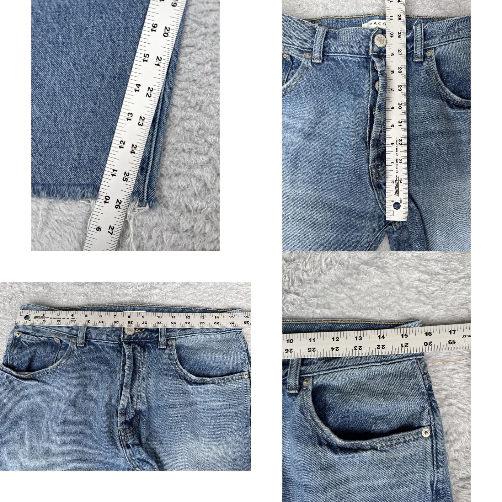 Pacsun PacSun Vintage Loose Crop Jeans Women 31x26 Button Fly Distressed Raw Hem Denim Size 24" / US 00 / IT 34 - 8 Thumbnail