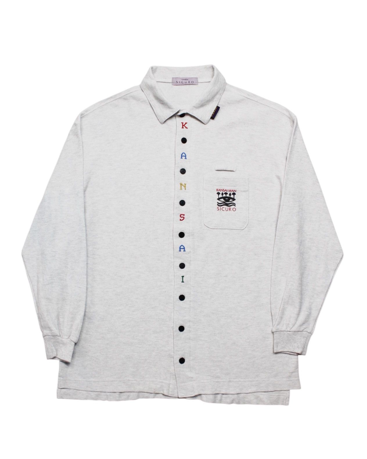 Kansai Yamamoto 1990S KANSAI YAMAMOTO SICURO COLOR-CODED PLACKET POLO Size US S / EU 44-46 / 1 - 1 Thumbnail