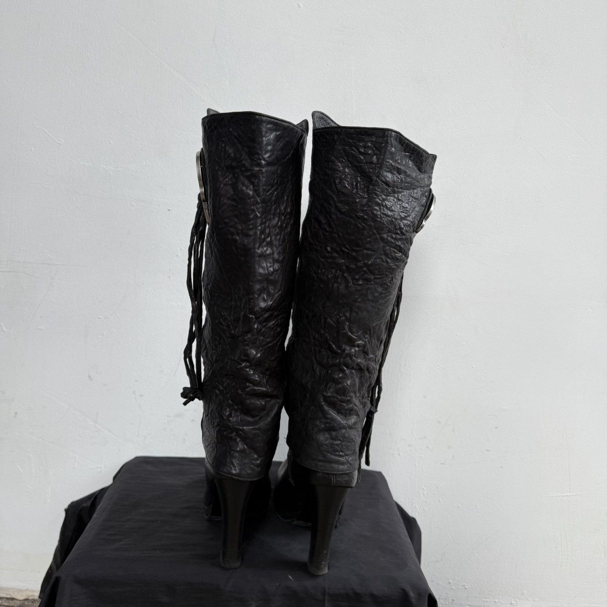 Thomas Wylde Thomas Whylde Black Leather Knee High Ankle Boots Size US 9 / IT 39 - 6 Thumbnail